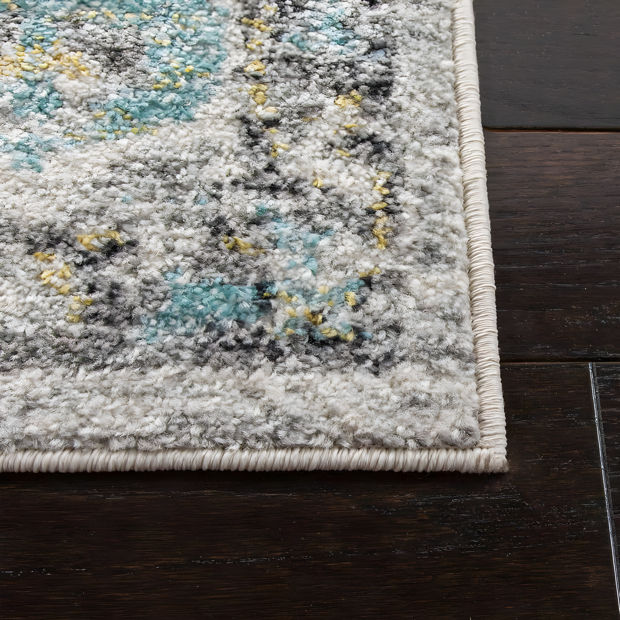 SAFAVIEH Madison Judith Distressed Area Rug, Ivory/Aqua, 12' x 15'