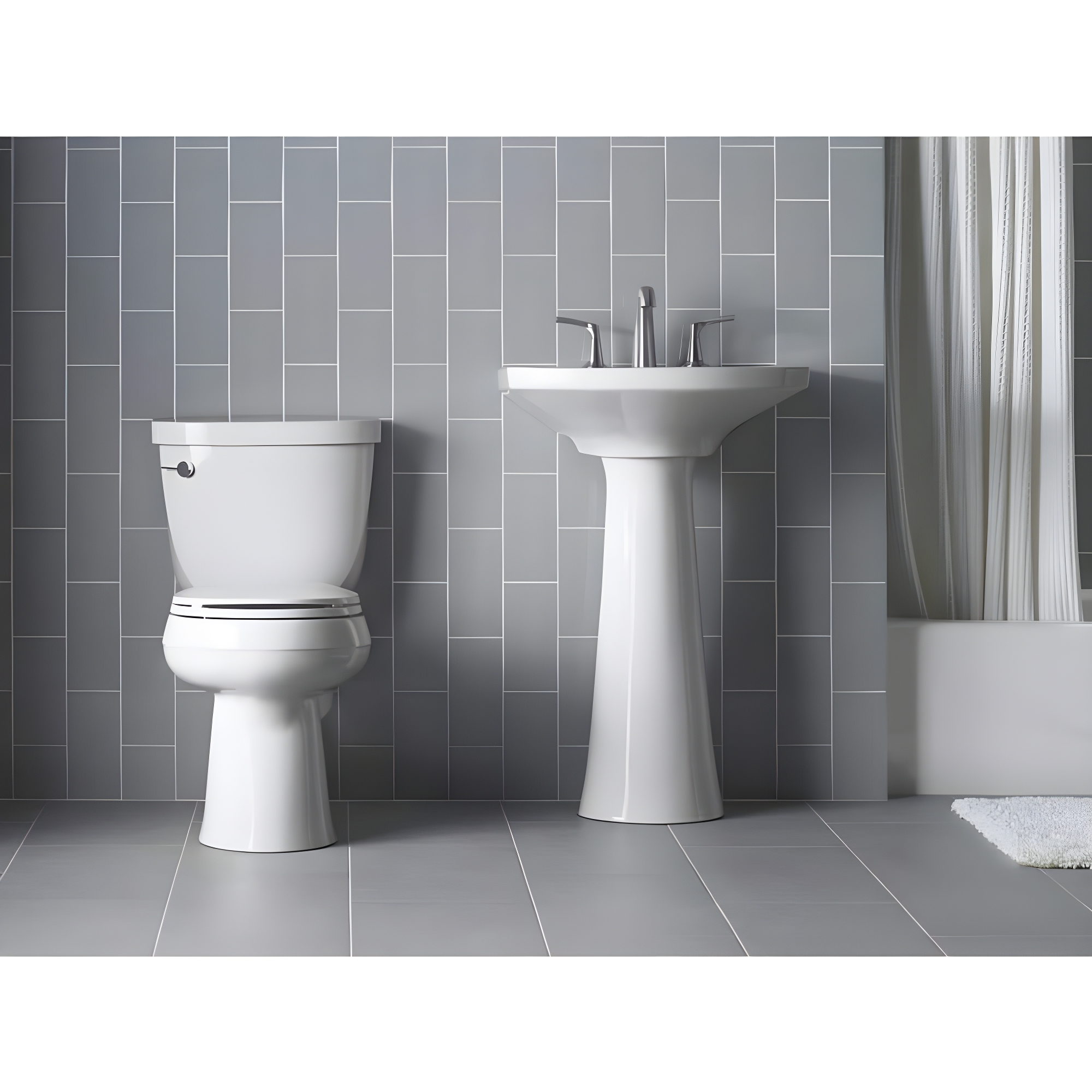 Cimarron® 26.81" Vitreous China U-Shape Pedestal Bathroom Sink with Overflow