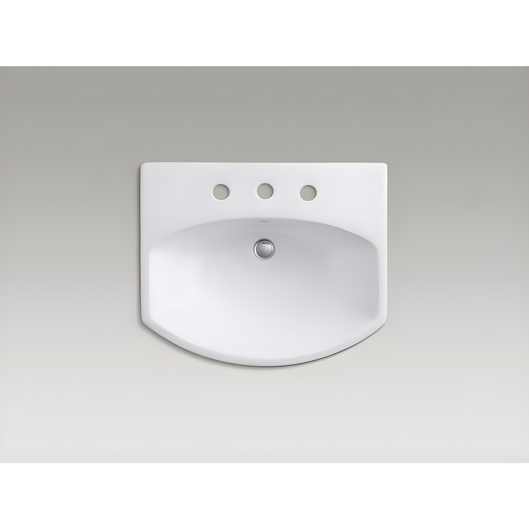 Cimarron® 26.81" Vitreous China U-Shape Pedestal Bathroom Sink with Overflow