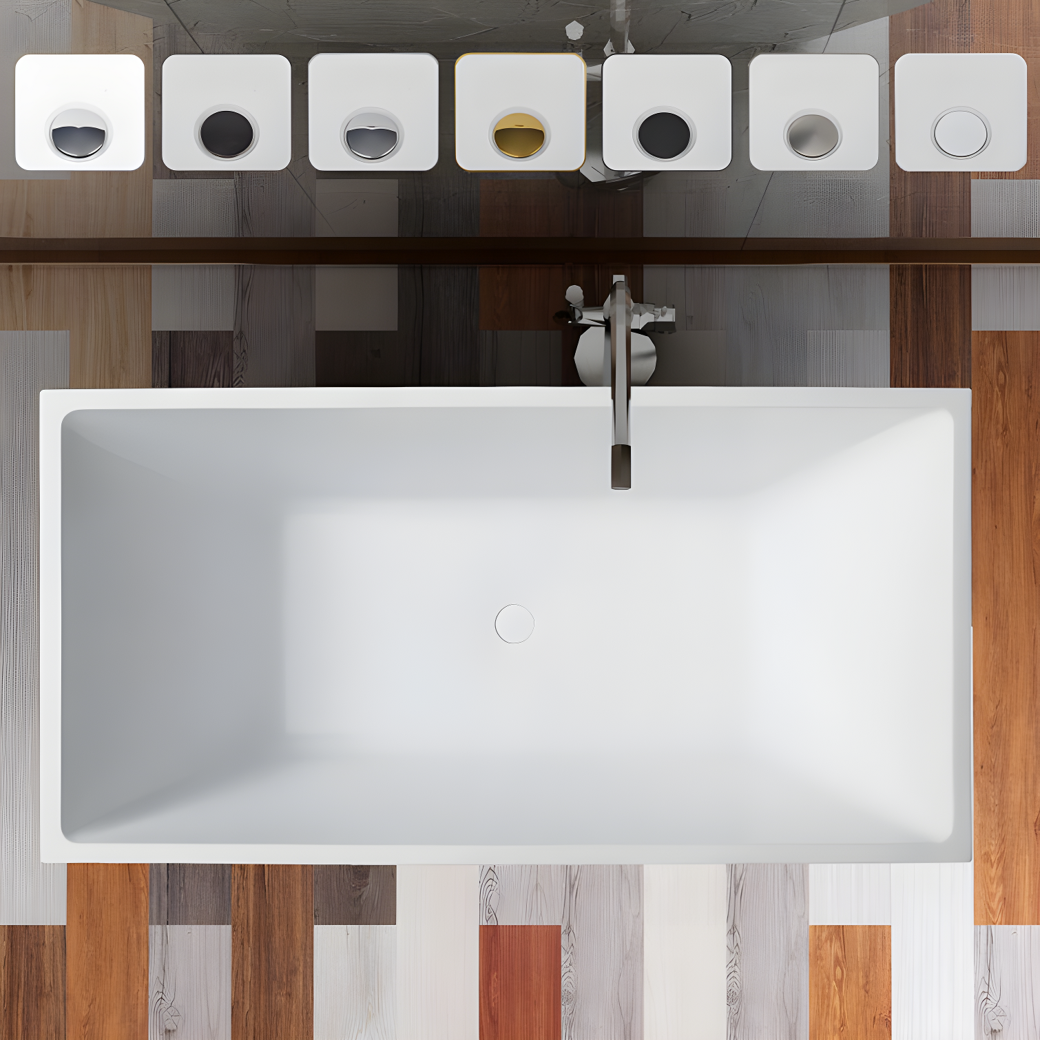 67'' x 32'' Freestanding Soaking Acrylic Bathtub