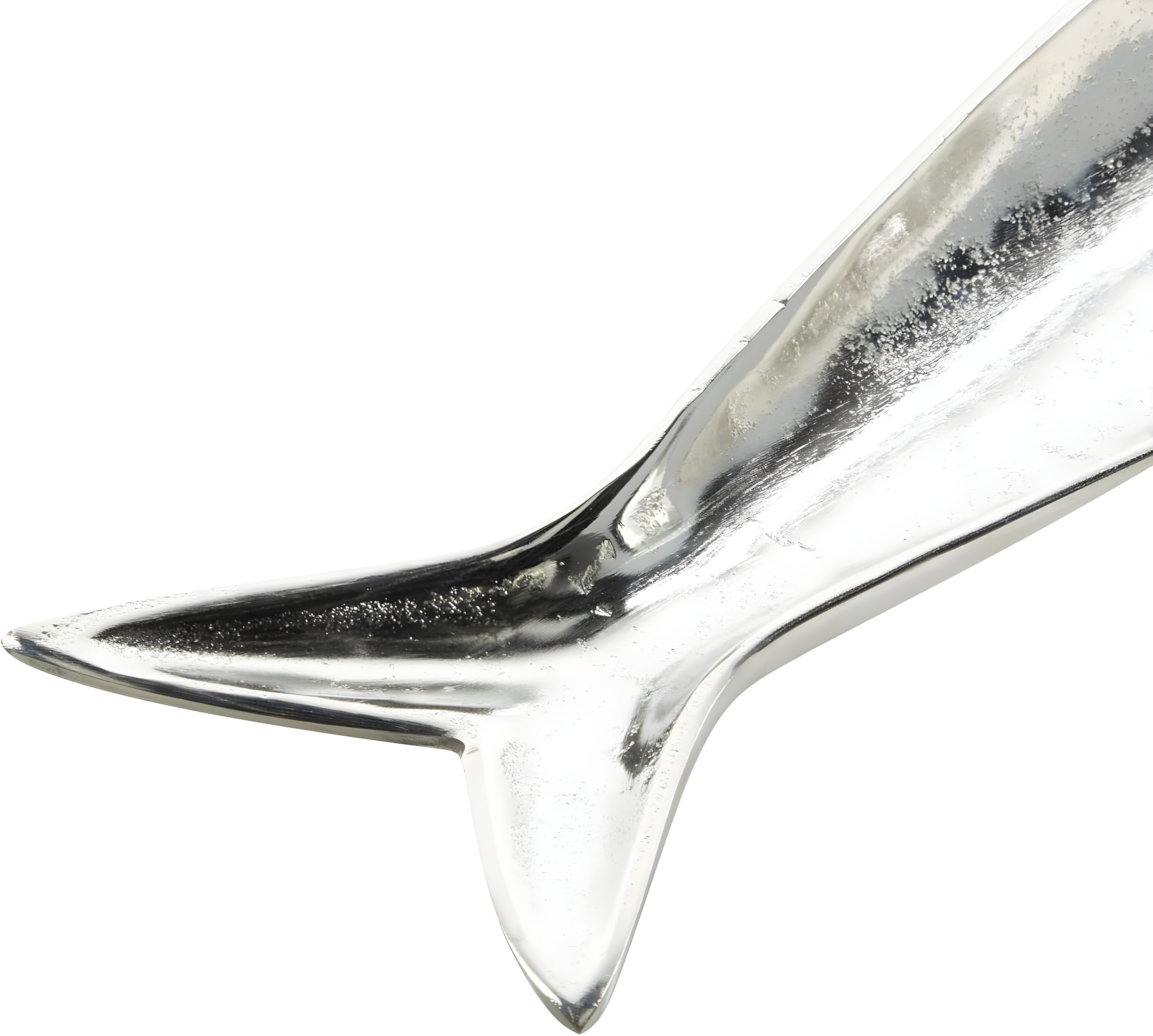 CosmoLiving by Cosmopolitan 24", 17"W Silver Aluminum Metal Fish Tray, 2-Pieces