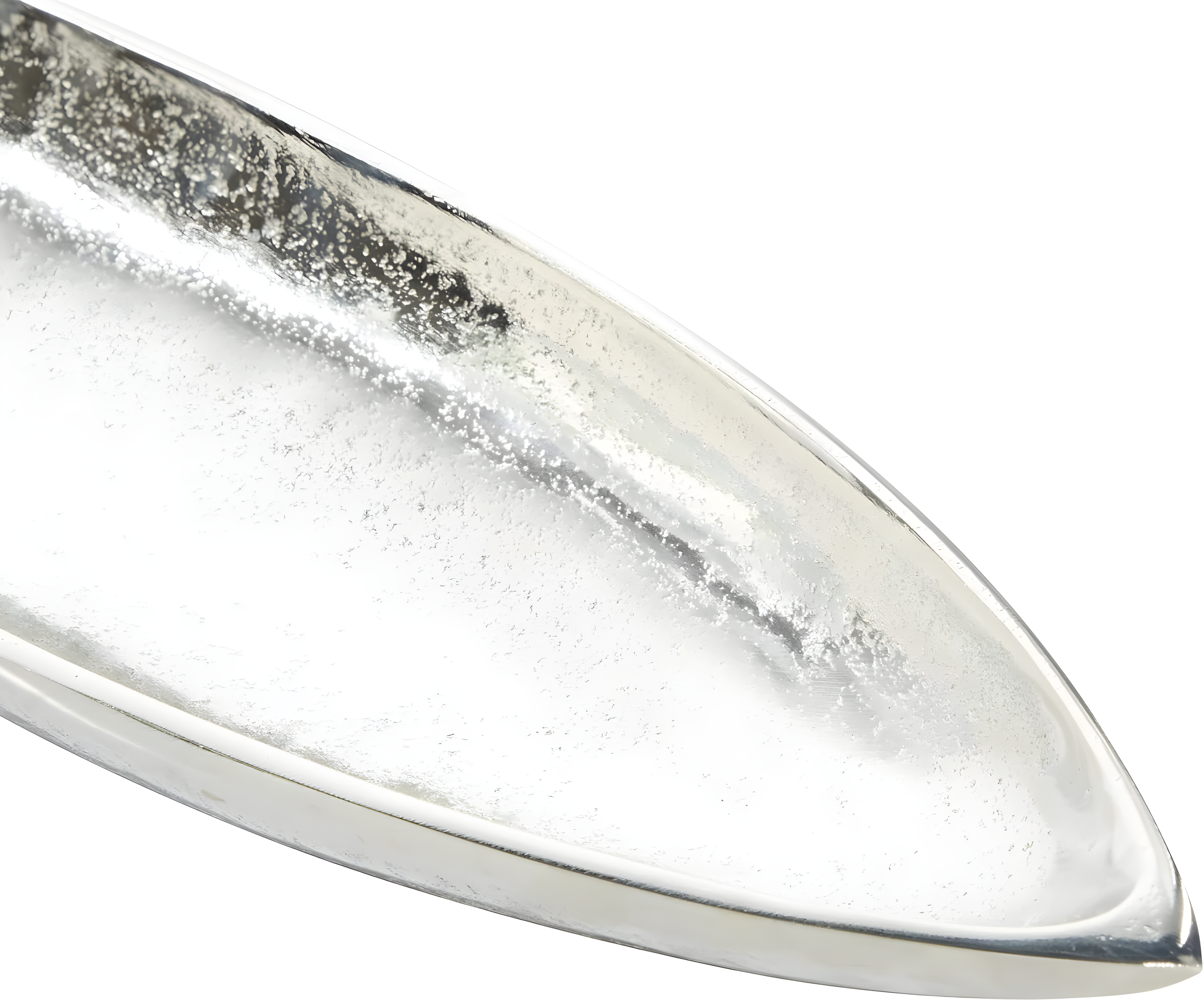 CosmoLiving by Cosmopolitan 24", 17"W Silver Aluminum Metal Fish Tray, 2-Pieces