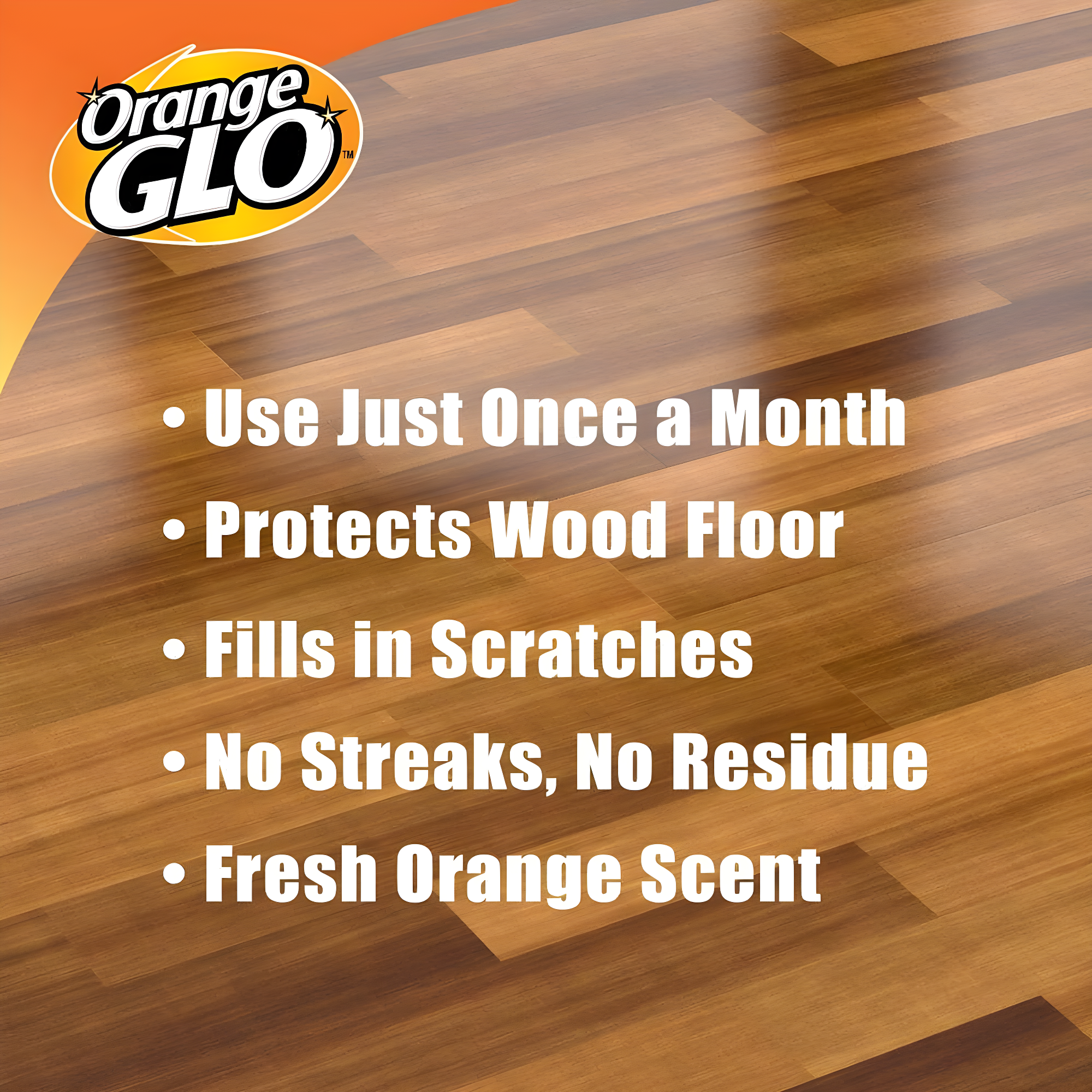 Orange Glo 4-in-1 Monthly Hardwood Floor Polish Orange Scent - 24 fl oz