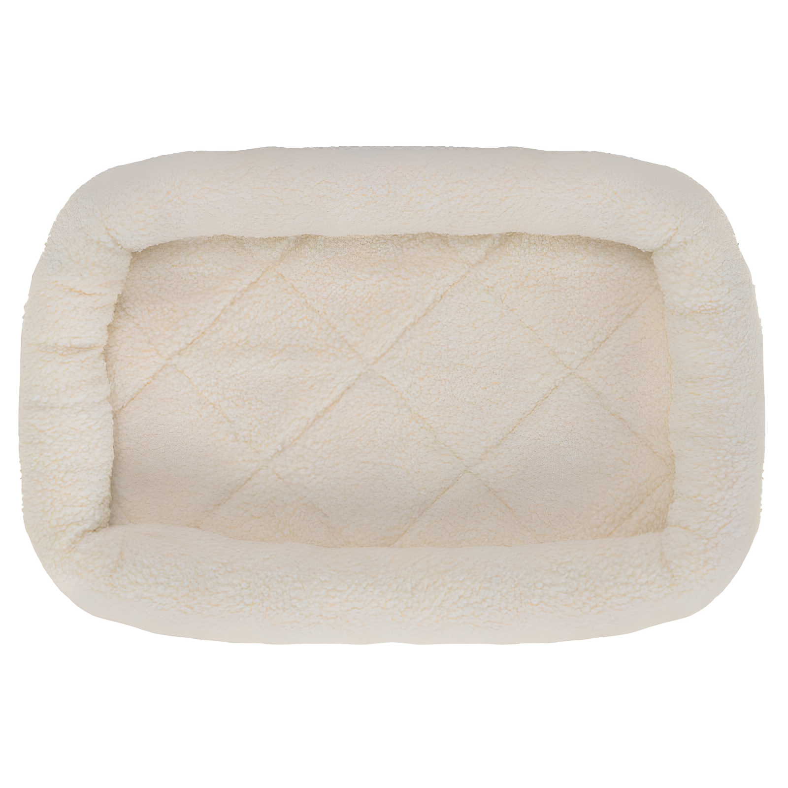 FurHaven Faux Lambswool Crate Bolster Pet Bed