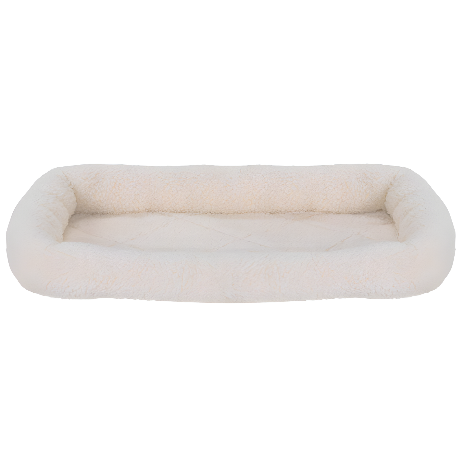FurHaven Faux Lambswool Crate Bolster Pet Bed