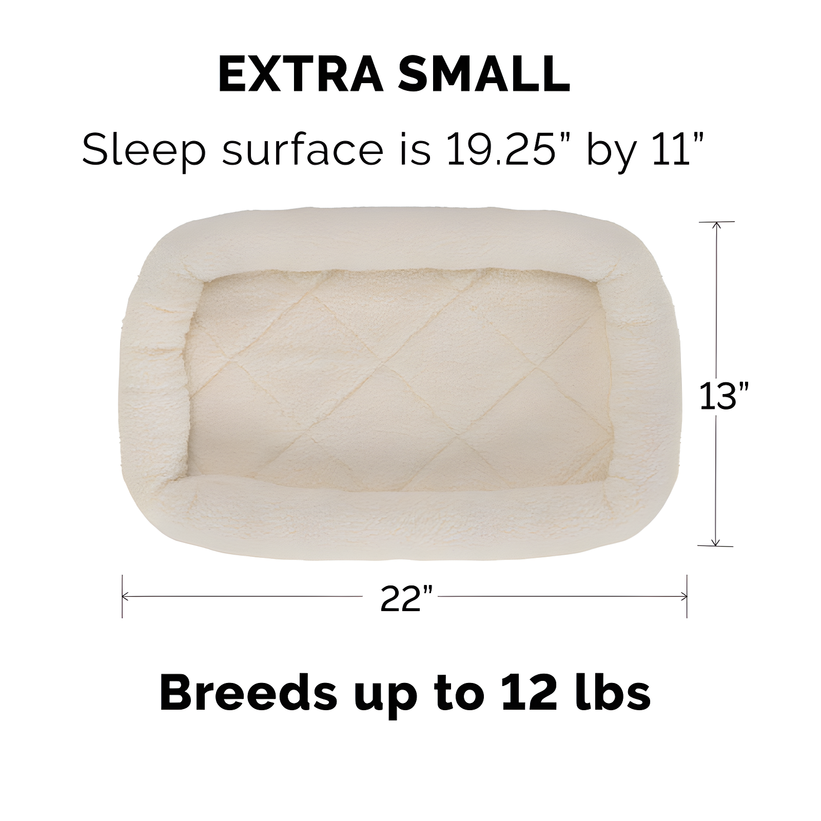 FurHaven Faux Lambswool Crate Bolster Pet Bed