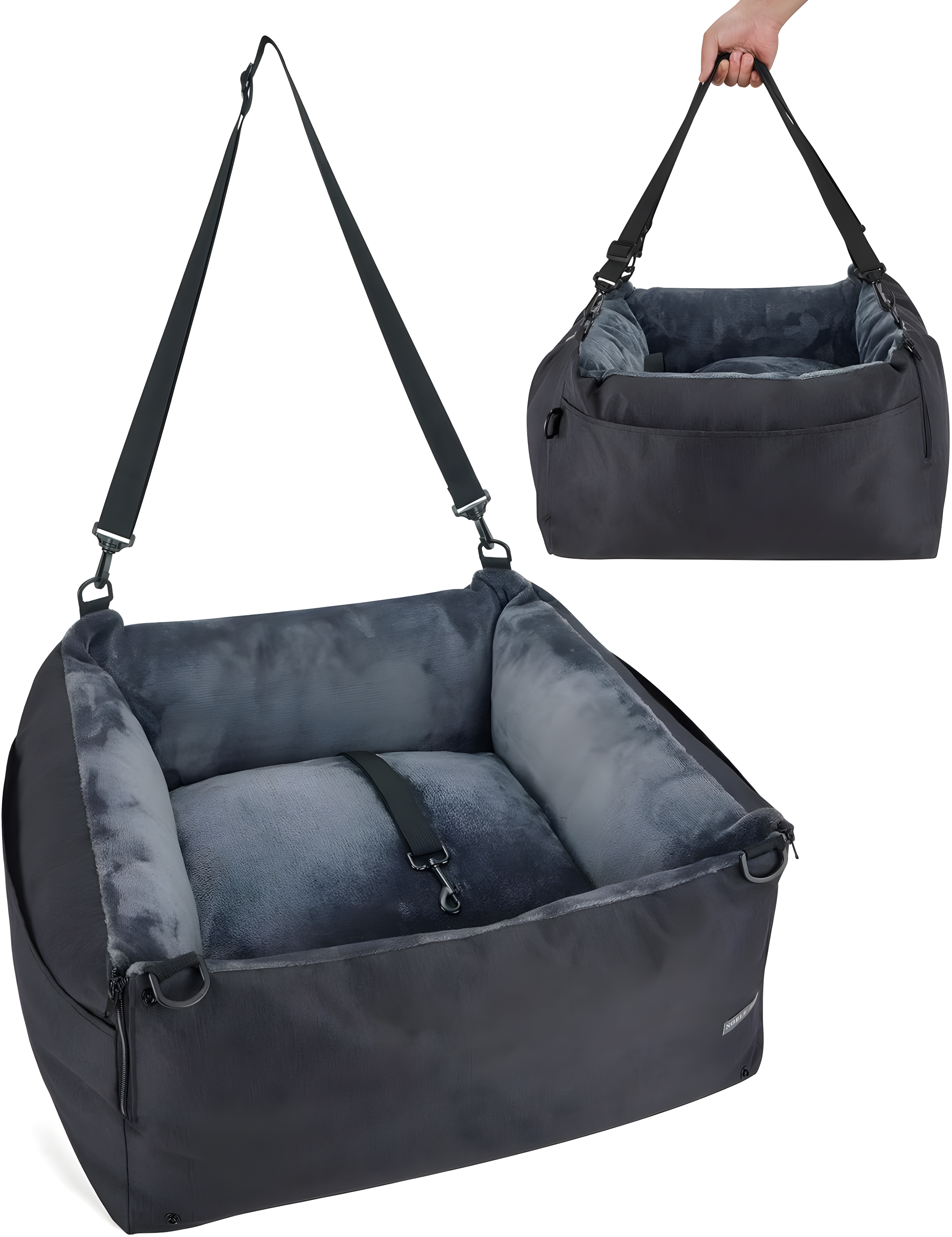 ATCHISON Detachable Washable and Waterproof Puppy Booster Car seat Soft Portable Dog Bed