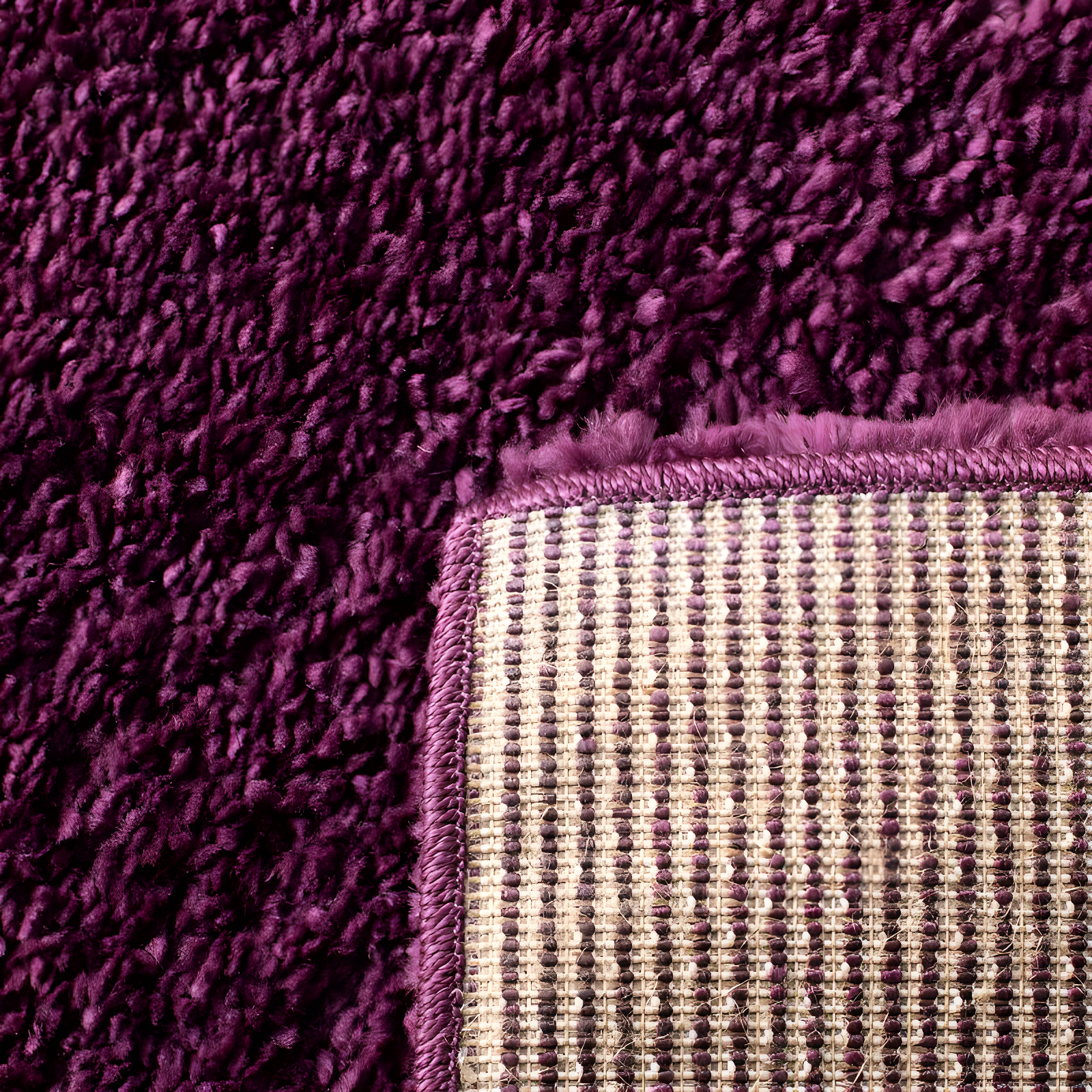 August Shag 900 AUG900 Power Loomed Indoor Area Rug - Purple - 6'x9' - Safavieh