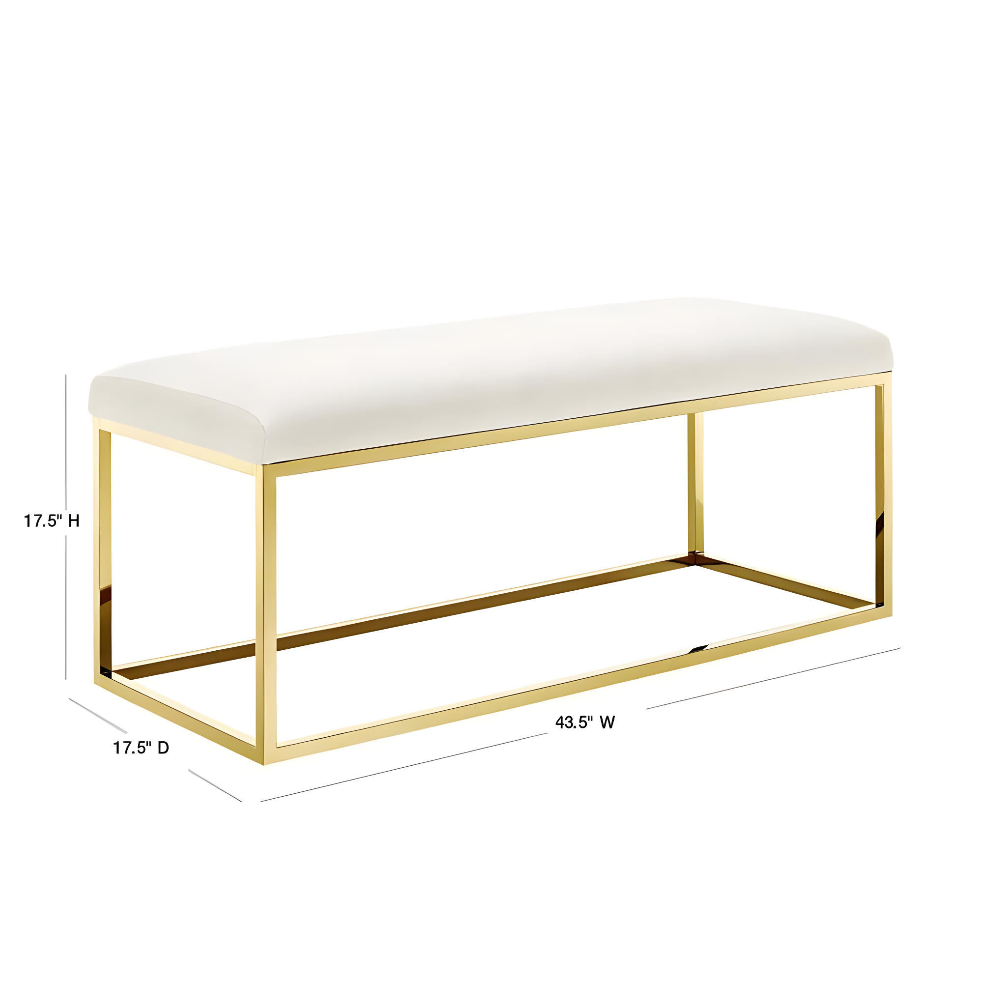 Anticipate Fabric Bench Gold Ivory