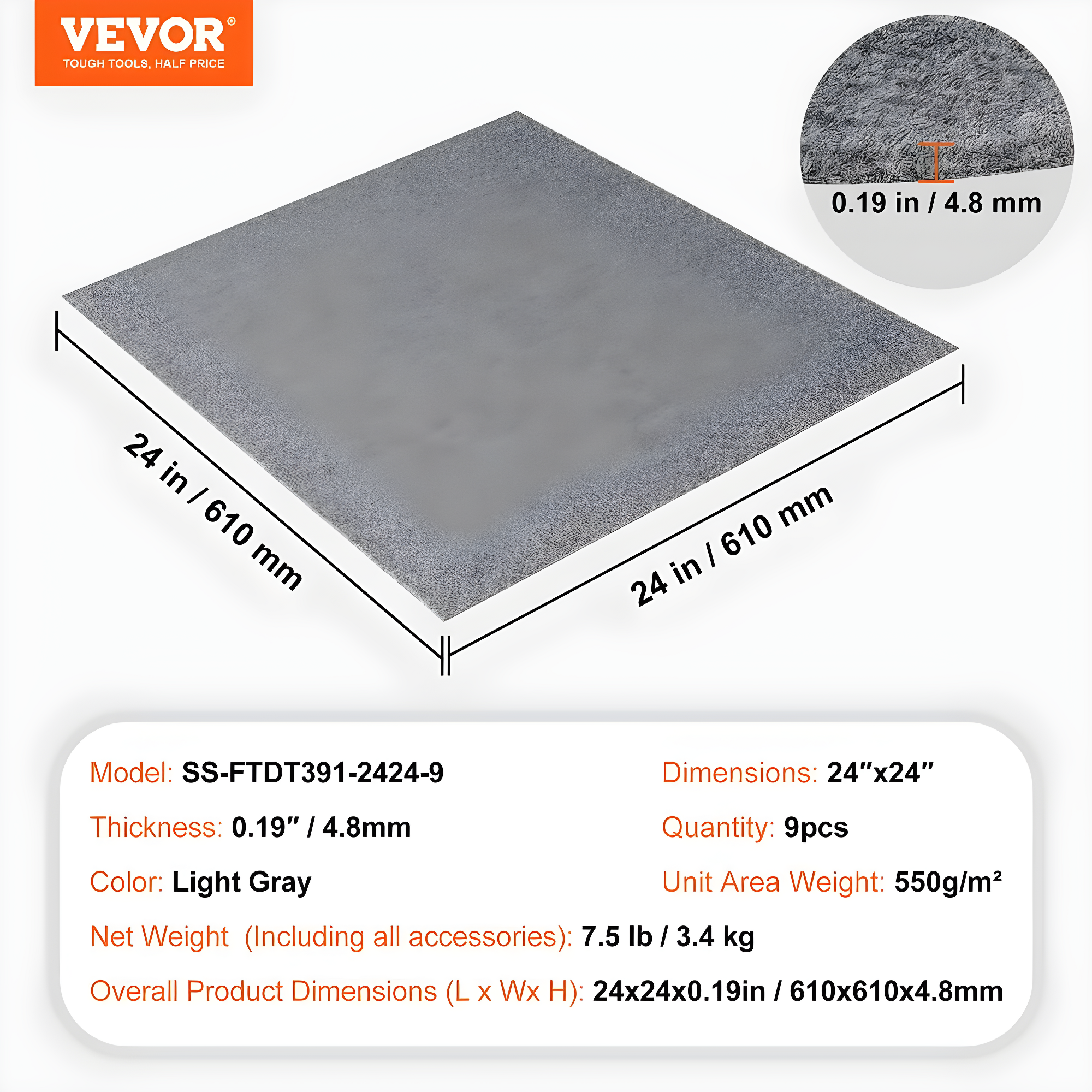 24'' W x 24'' L Level Cut And Loop Polyester Carpet Tile