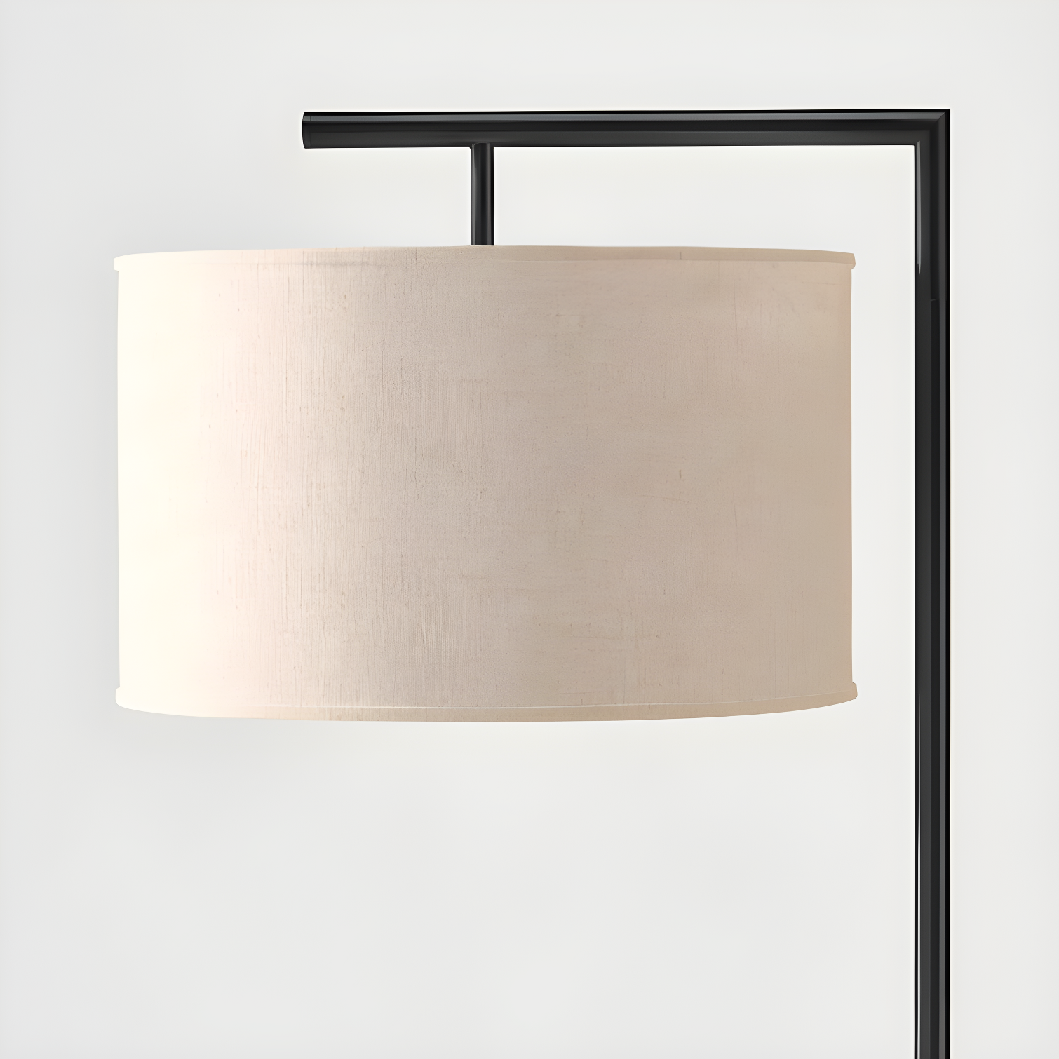 Montage Modern 60 in. Mid-Century Modern LED Floor Lamp with Fabric Drum Shade