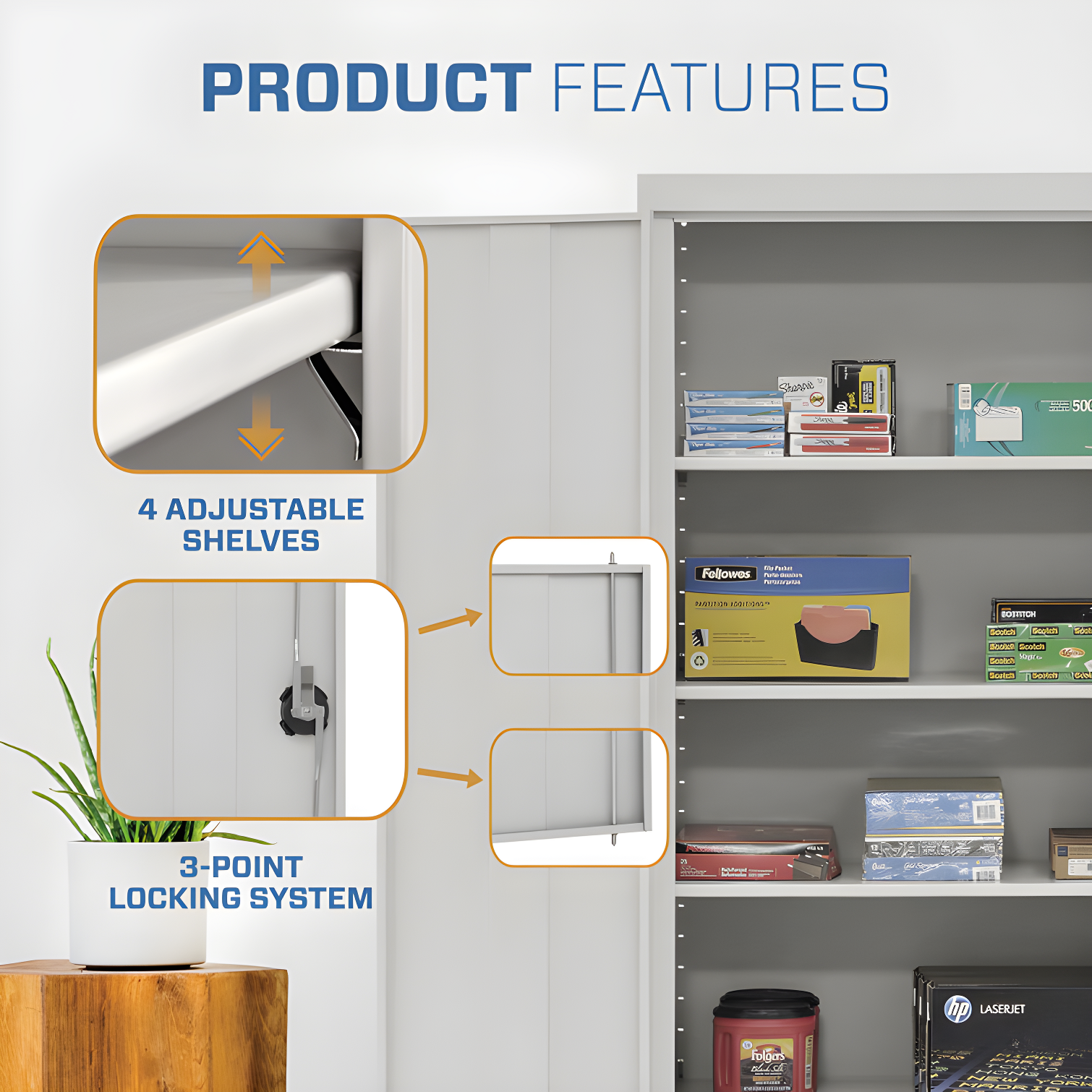 36'' Wide 5 - Shelf Storage Cabinet