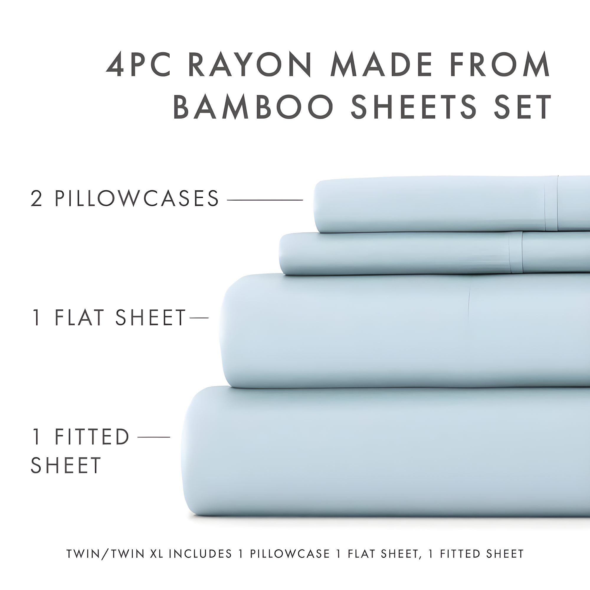 RE/FINE™ Sheet Set Cooling 100% Rayon From Bamboo Silky Soft Bedding