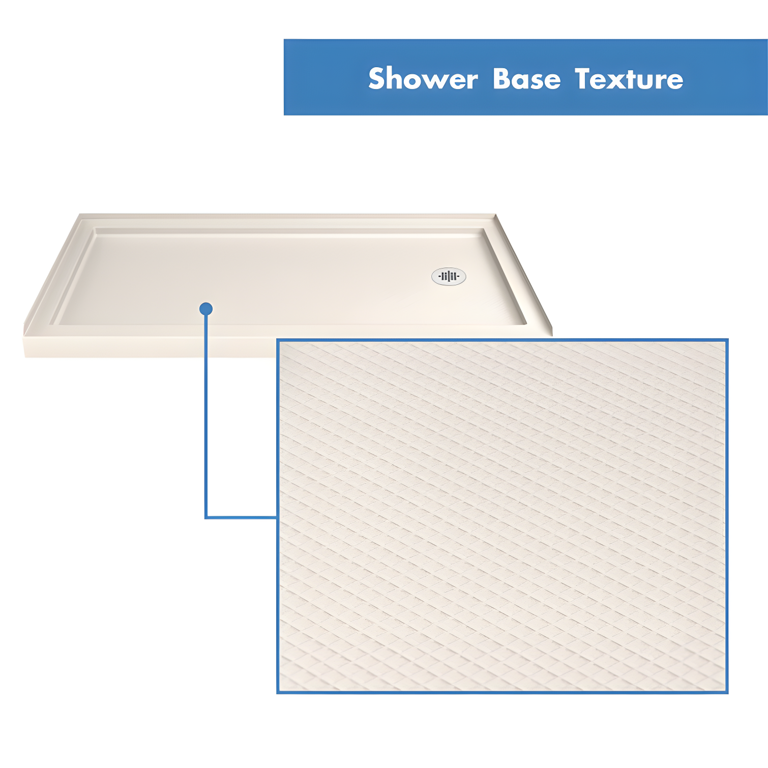 SlimLine 60" x 30" Single Threshold Shower Base