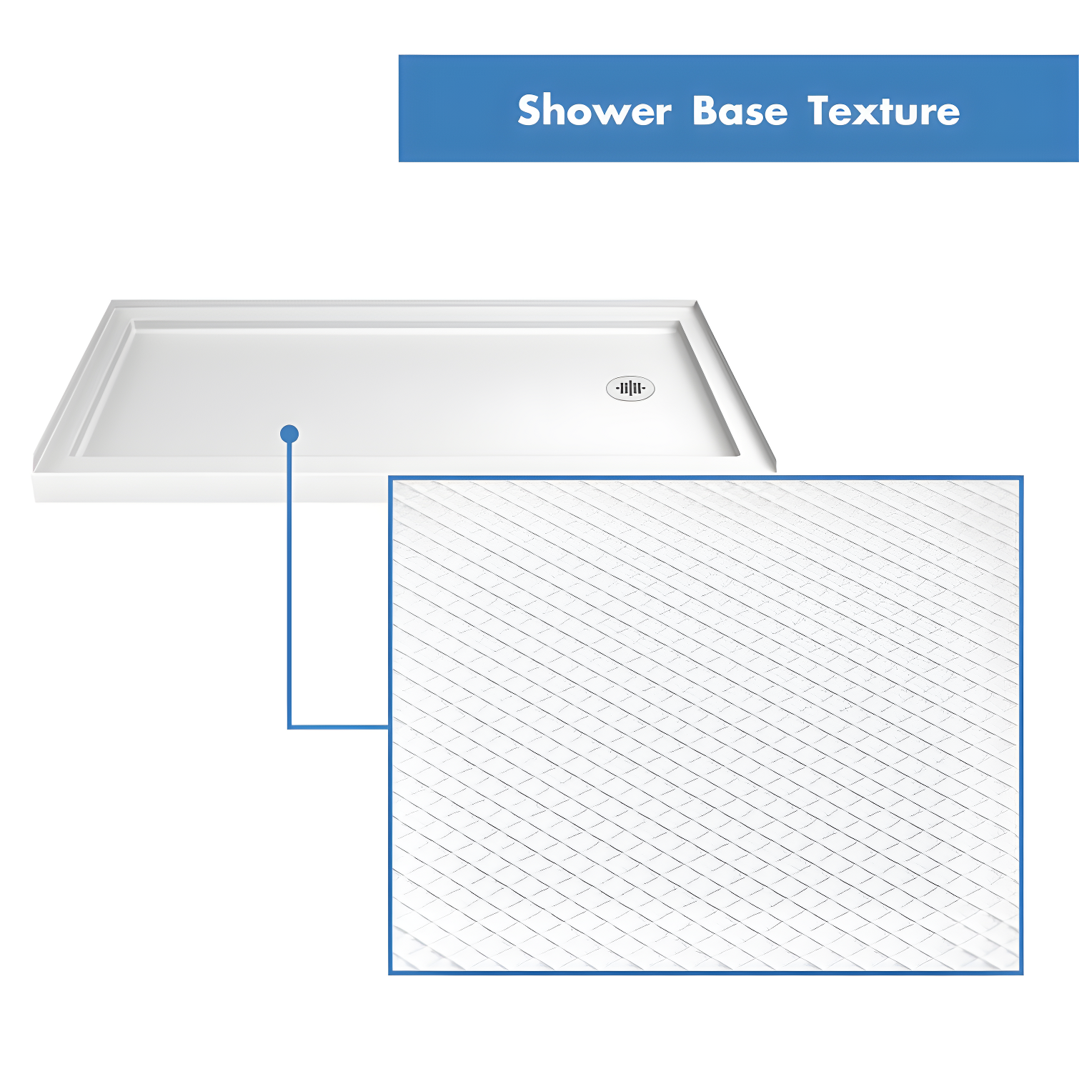 SlimLine 60" x 30" Single Threshold Shower Base