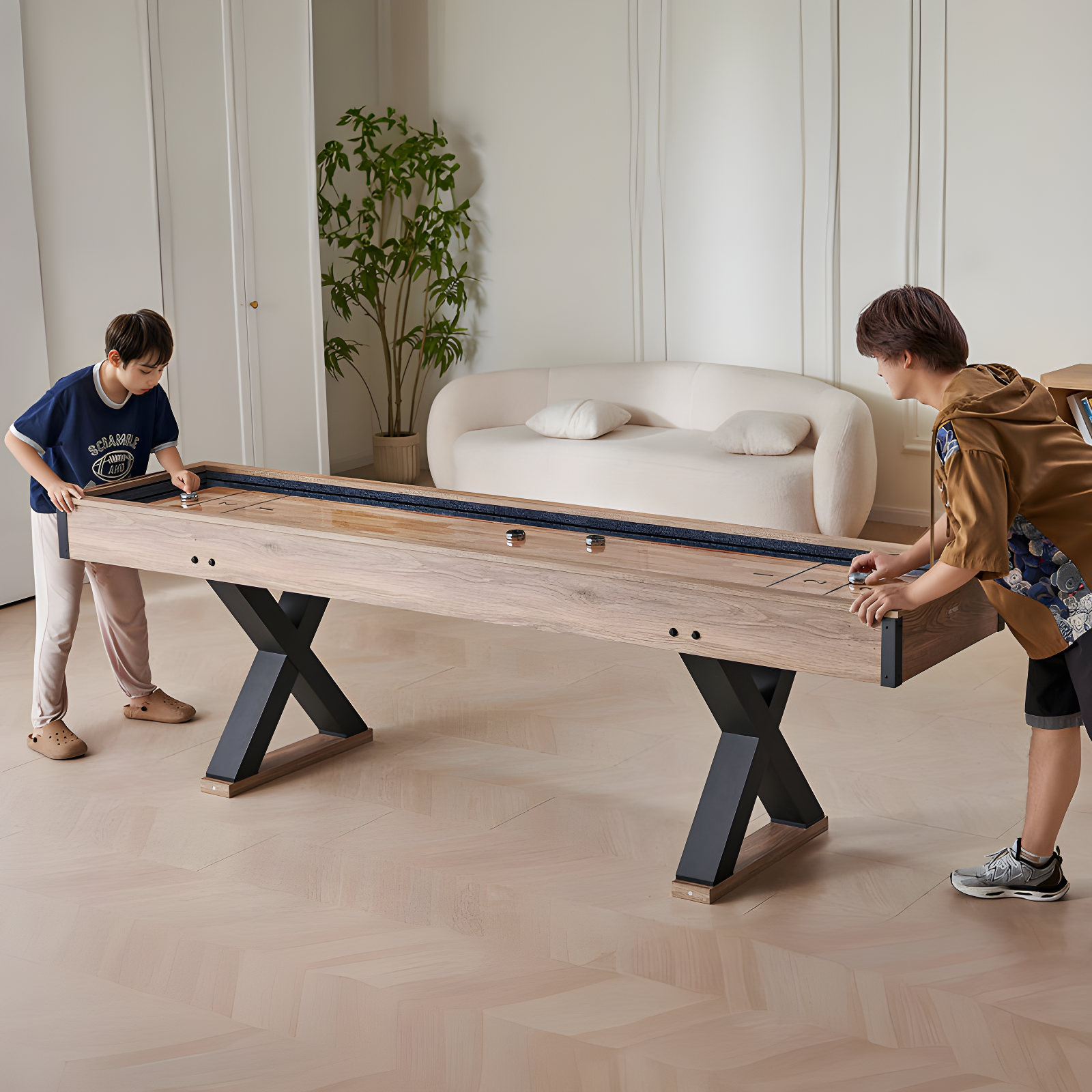 VEVOR Shuffleboard Table 2 in 1 Shuffleboard and Bowling Combo Game Set