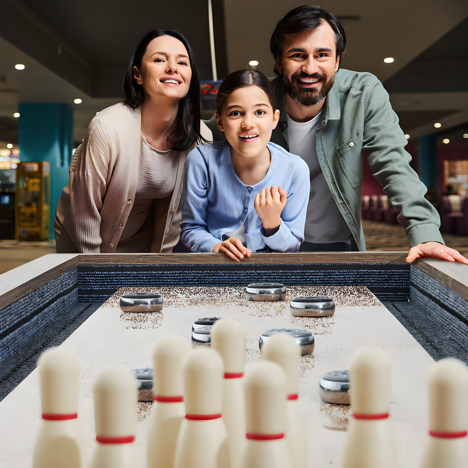 VEVOR Shuffleboard Table 2 in 1 Shuffleboard and Bowling Combo Game Set