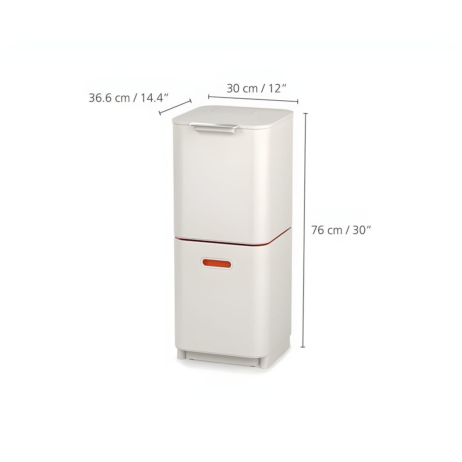 Joseph Joseph Totem Waste & Recycling Dual Kitchen Trash Can