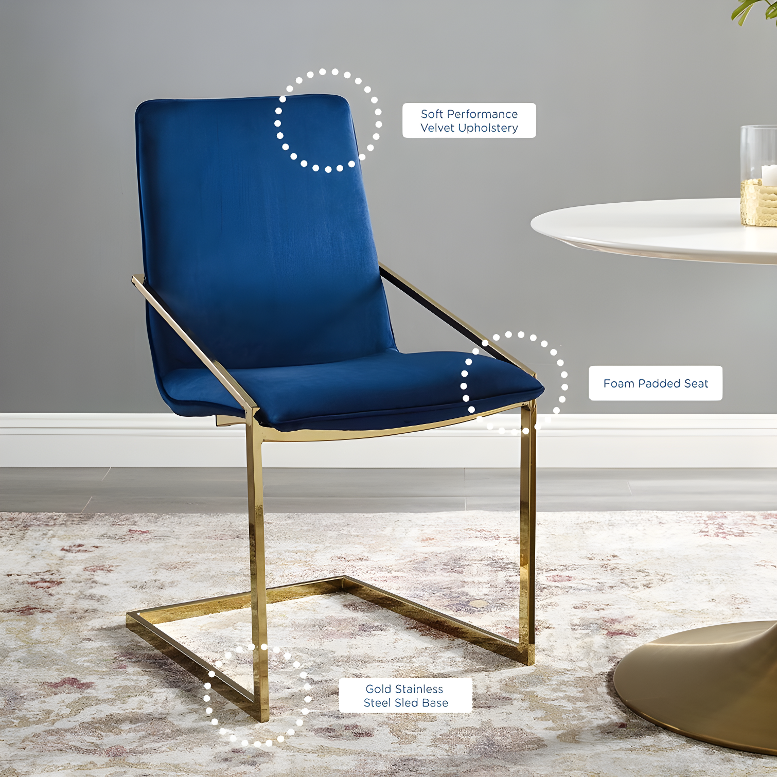 Modway Pitch Performance Velvet Dining Armchair