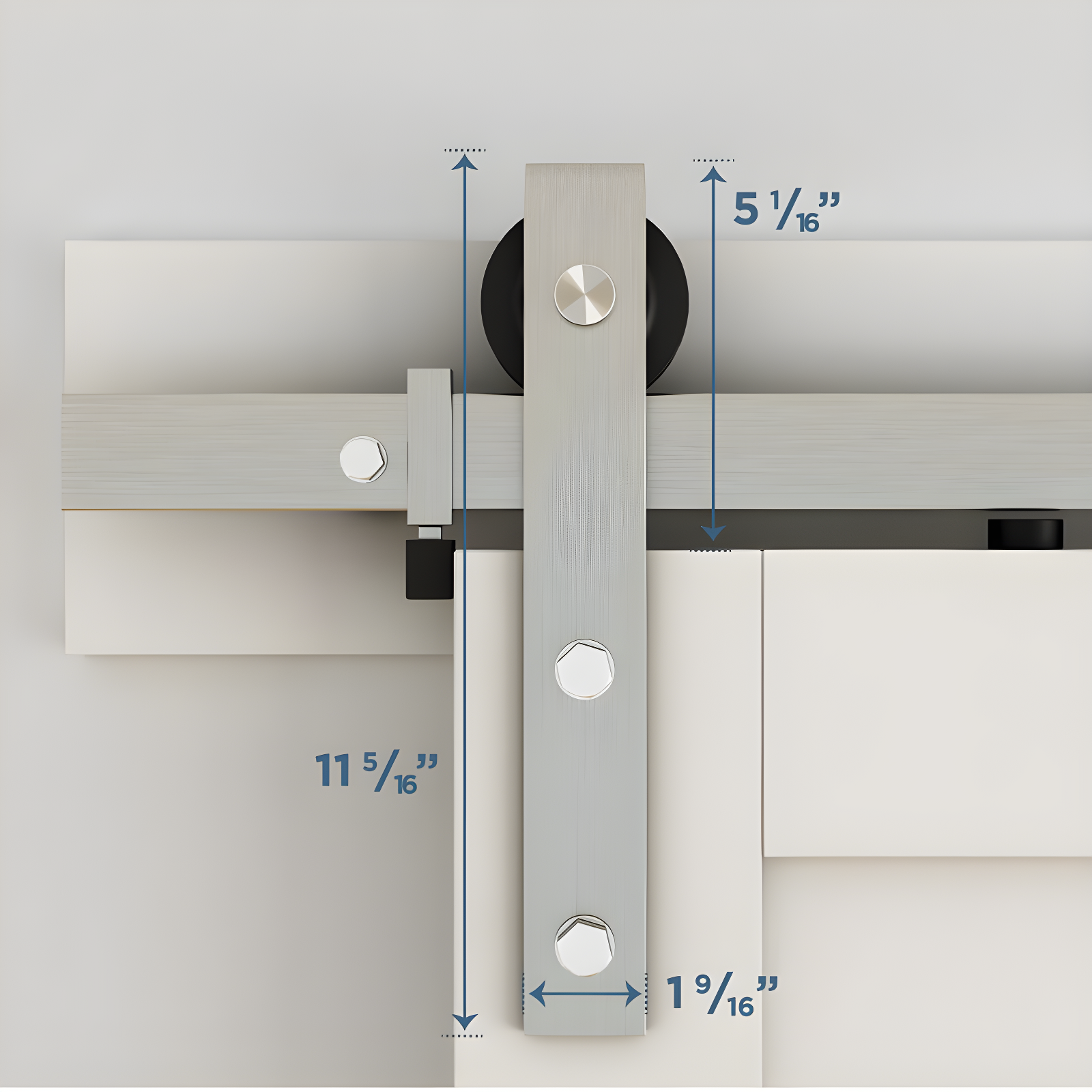 National Hardware Standard Single Barn Door Hardware Kit