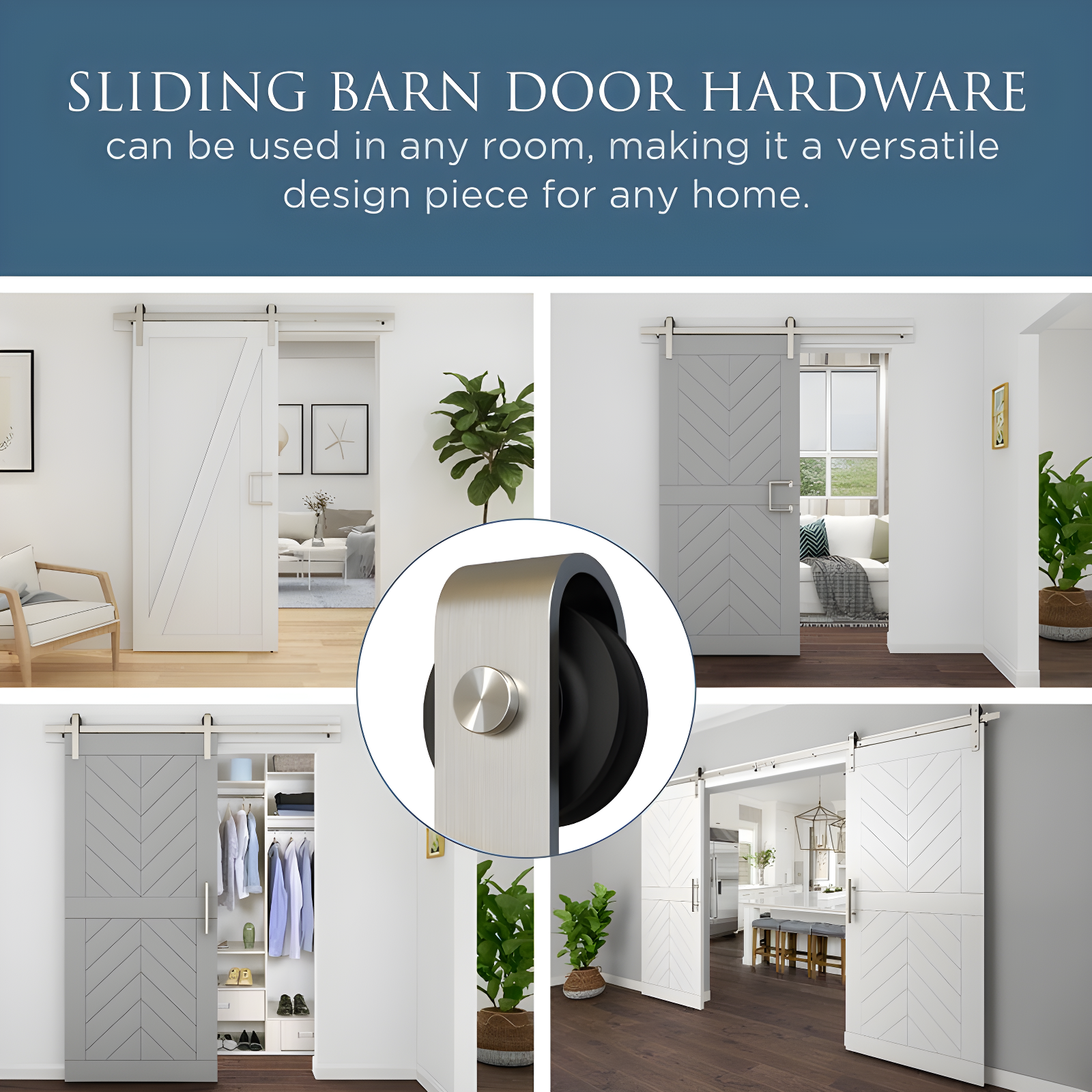 National Hardware Standard Single Barn Door Hardware Kit