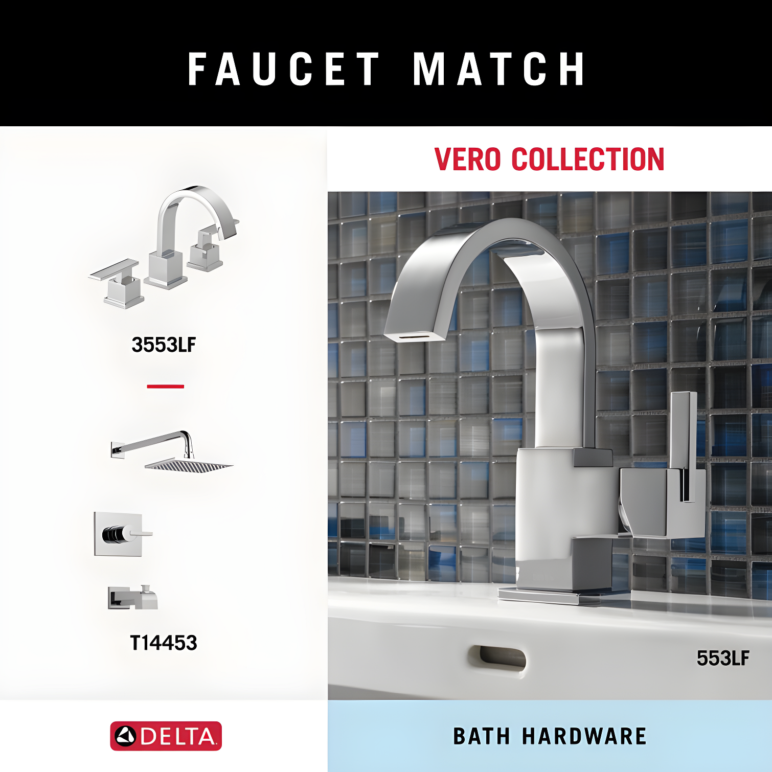 Vero Wall Mount Square Open Towel Ring Bath Hardware Accessory