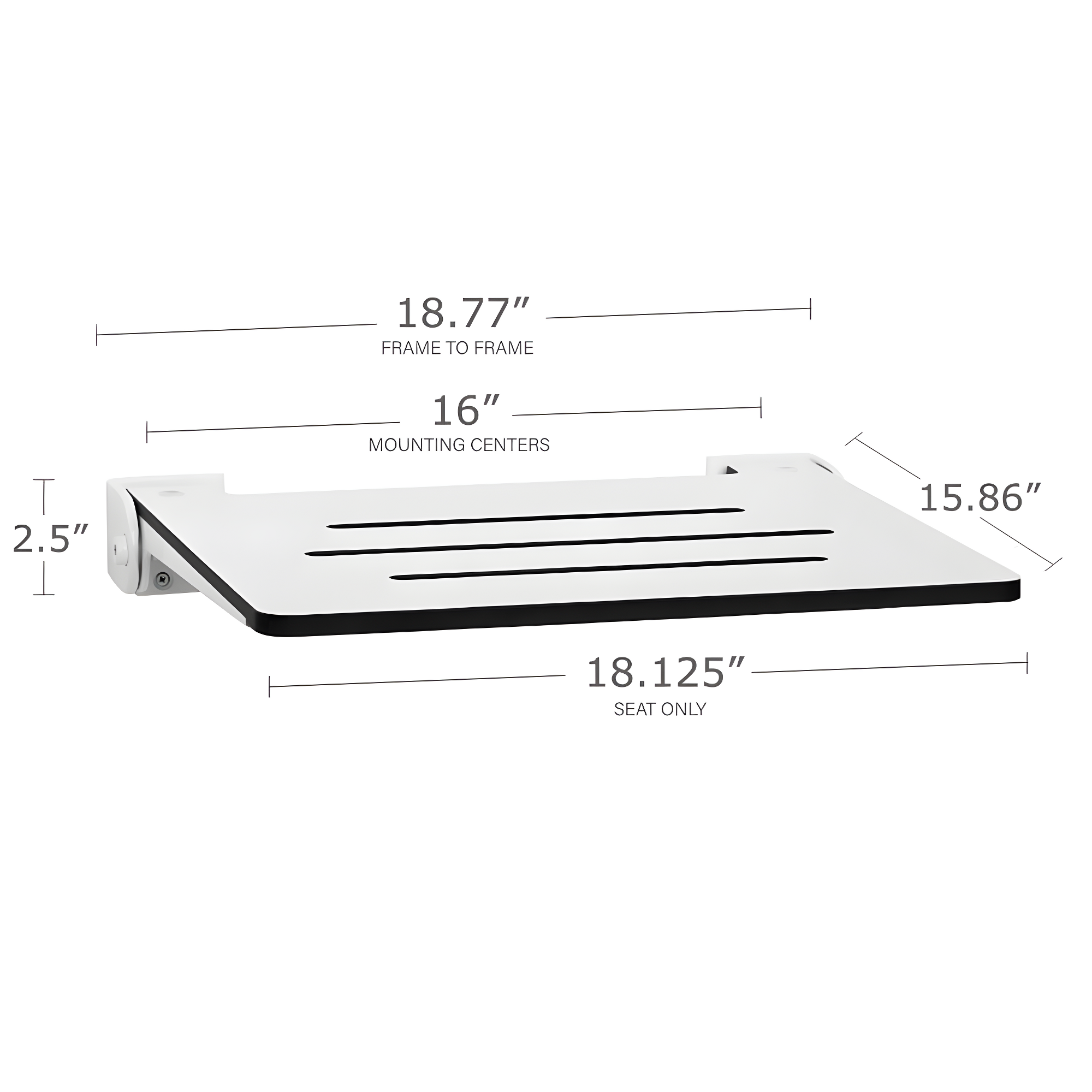 SlimLine Folding Shower Bench Seat