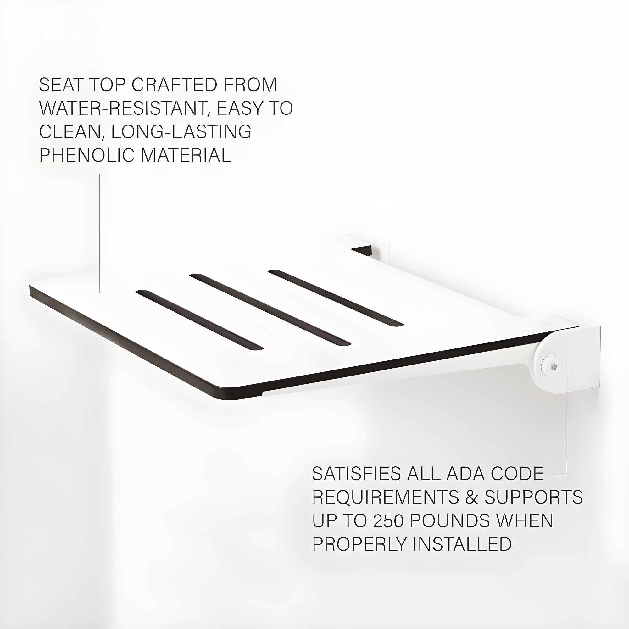 SlimLine Folding Shower Bench Seat