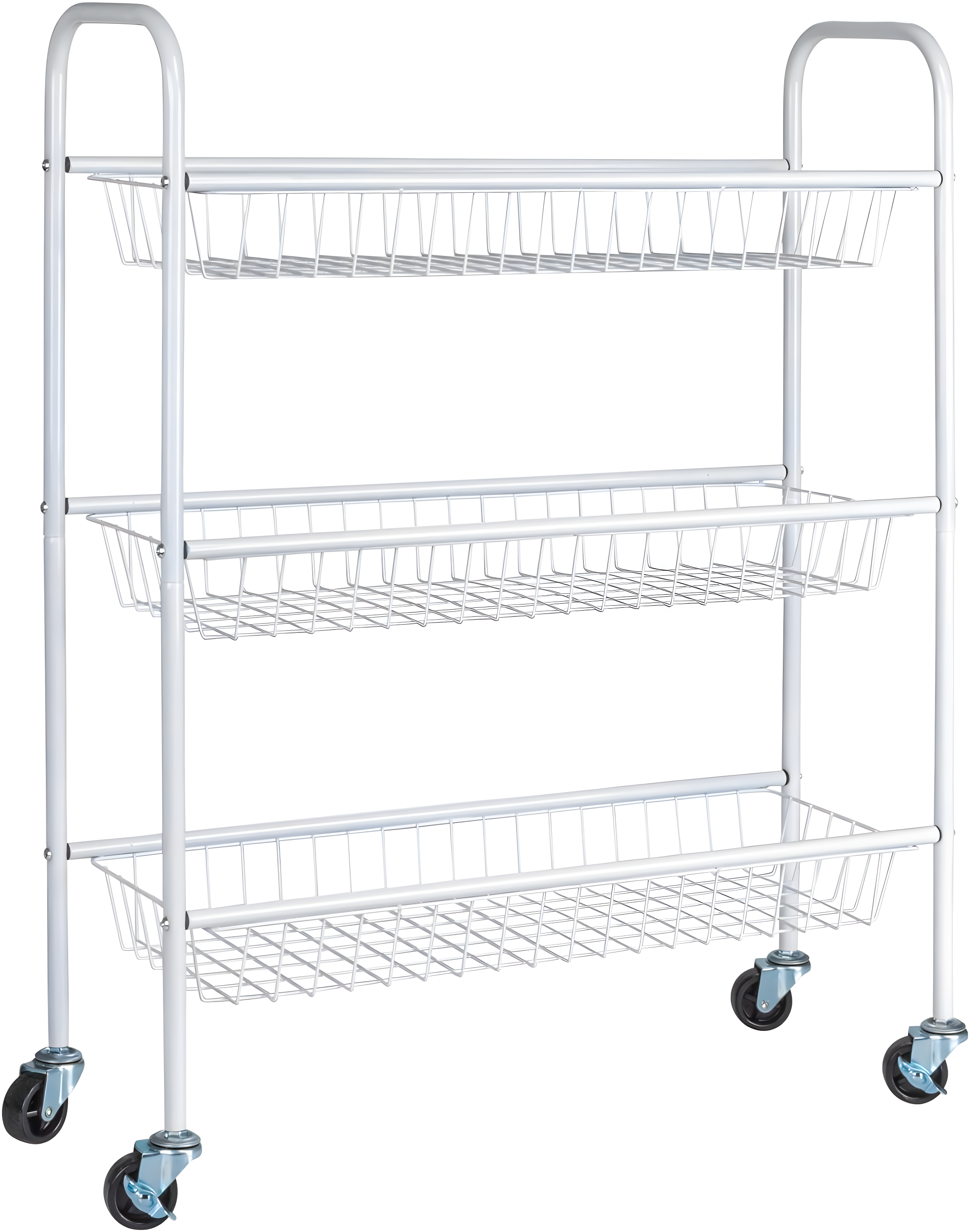 Household Essentials Metal Free Standing Laundry Cart with Wheels