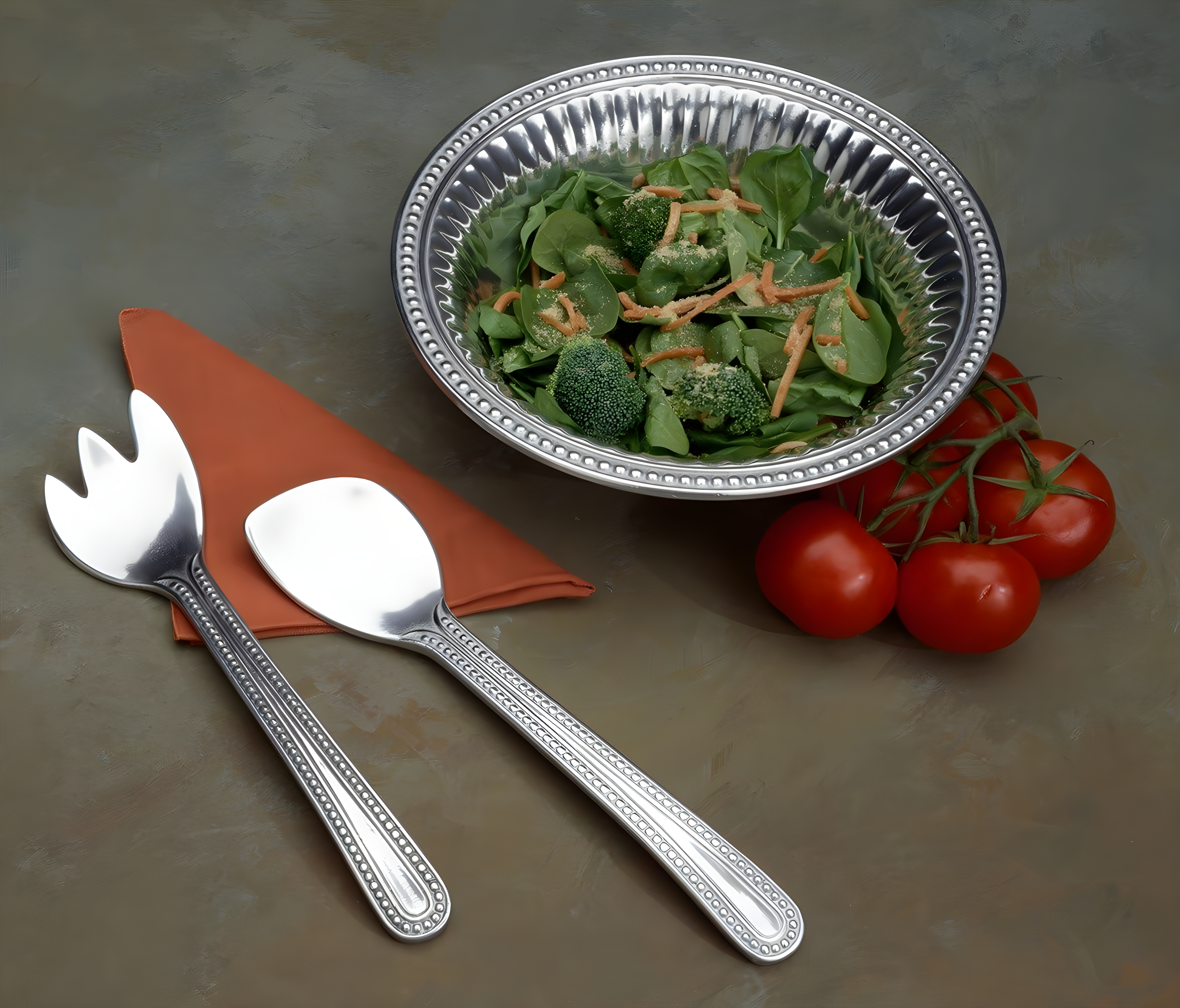 Wilton Armetale Wilton Armetale Flutes and Pearls Oval Serving Tray, 15.5-Inch-by-17.75-Inch