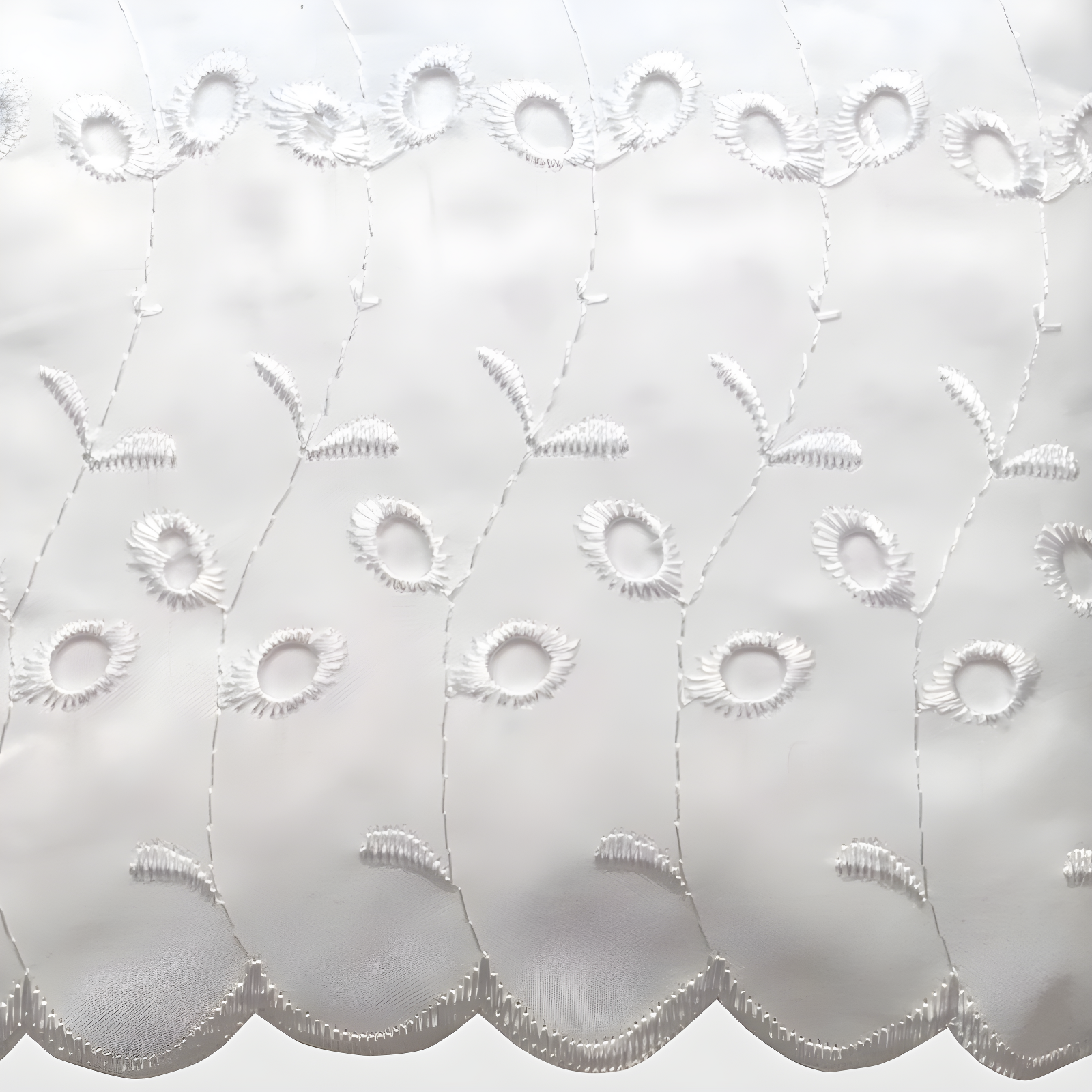 Fresh Ideas Fresh Ideas Ruffled Eyelet Bed Skirt, 14" Drop Length
