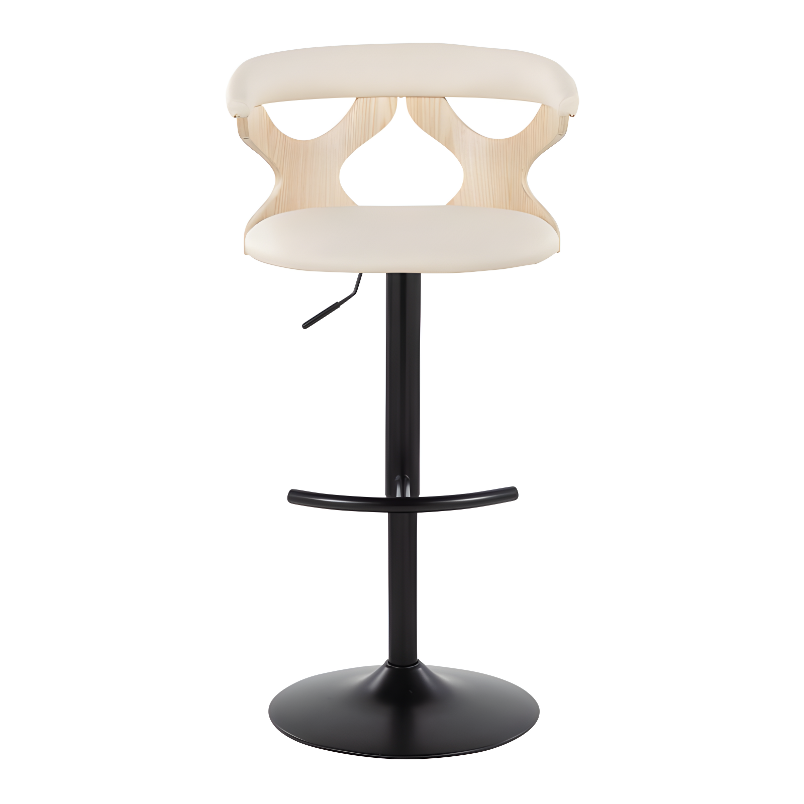 Gardenia Swivel Upholstered Adjustable Height Counter Stool with Metal Frame (Set of 2)