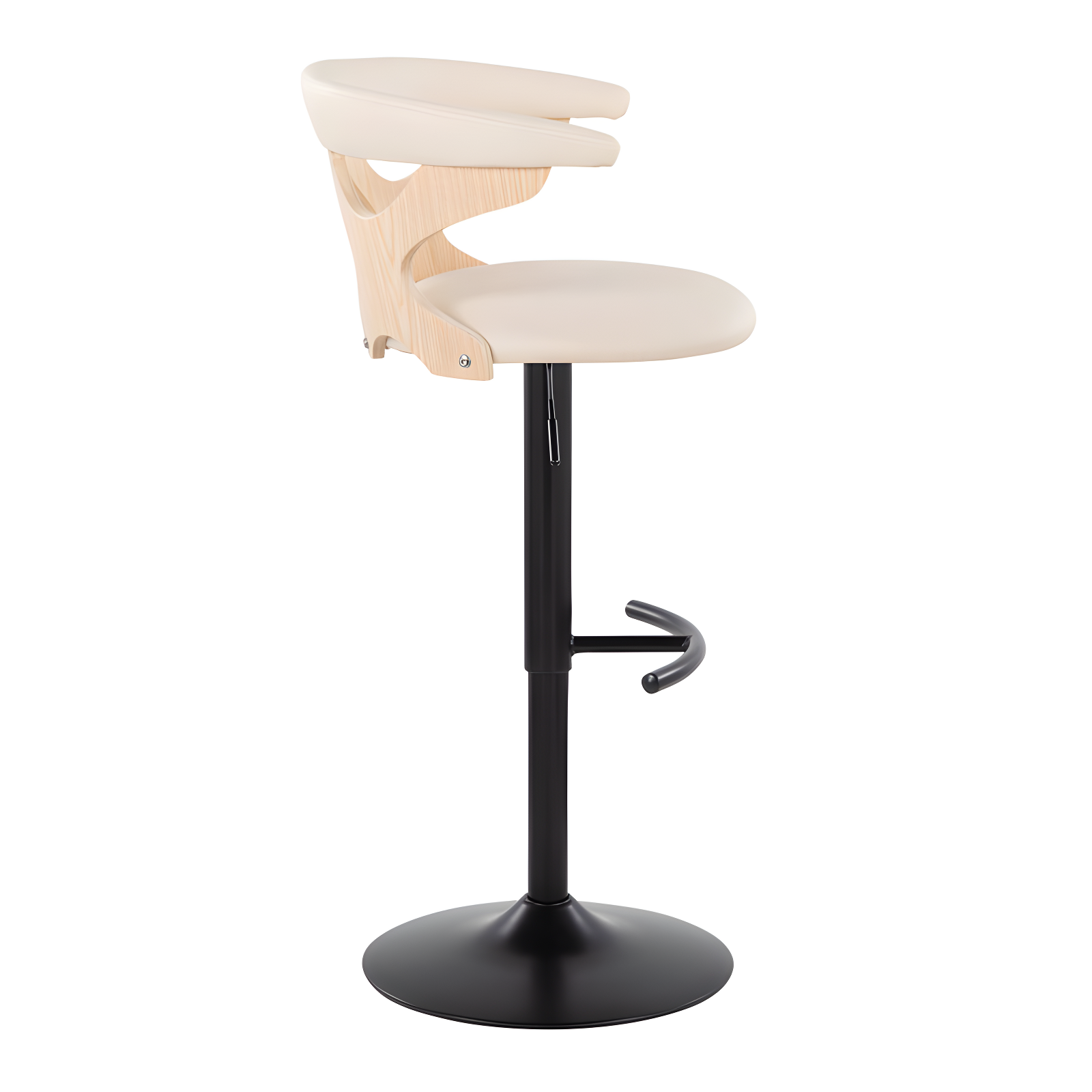 Gardenia Swivel Upholstered Adjustable Height Counter Stool with Metal Frame (Set of 2)