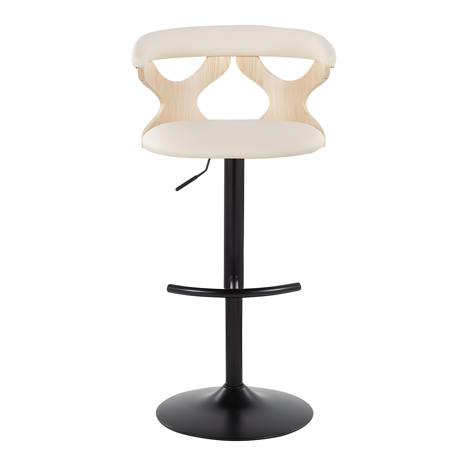 Gardenia Swivel Upholstered Adjustable Height Counter Stool with Metal Frame (Set of 2)