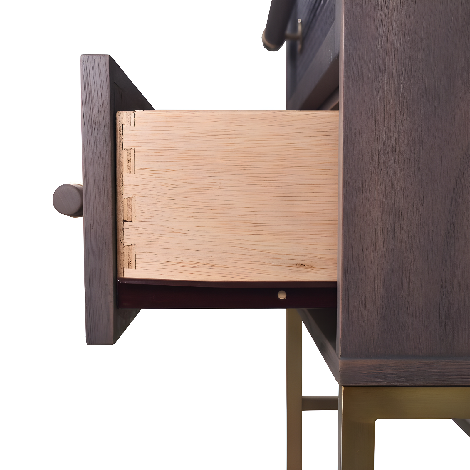 Hopper Studio Hopper Studio Sophia Solid Wood 2-Drawer Rattan Nightstand, Stylish Storage For Modern Homes