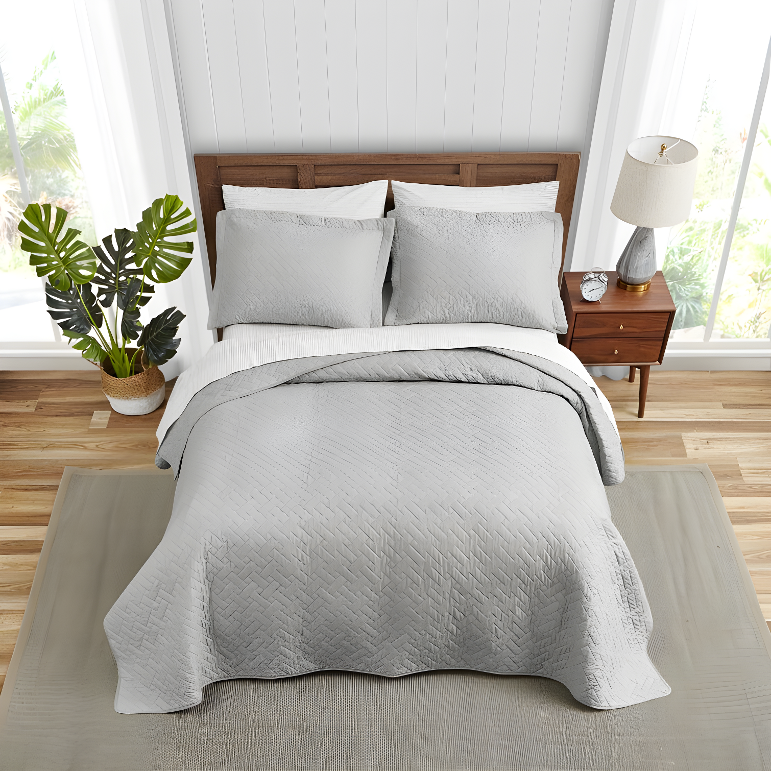 Tommy Bahama Home Tommy Bahama Raffia Solid Cotton Reversible Quilt Set