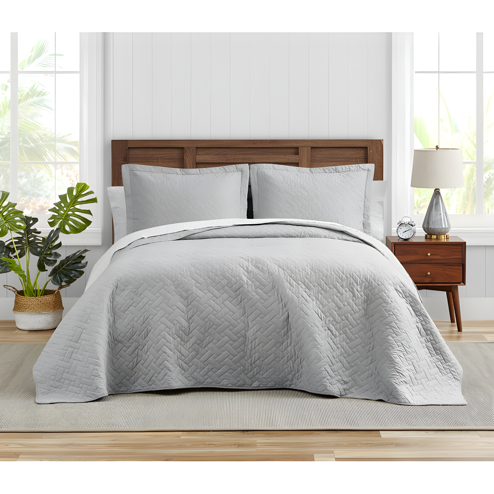 Tommy Bahama Home Tommy Bahama Raffia Solid Cotton Reversible Quilt Set
