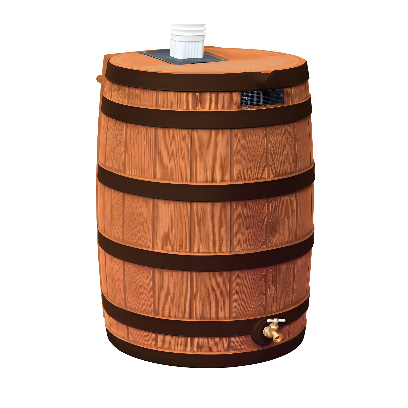 Good Ideas Rain Wizard Whiskey Style Rain Barrel with Overflow and Spigot