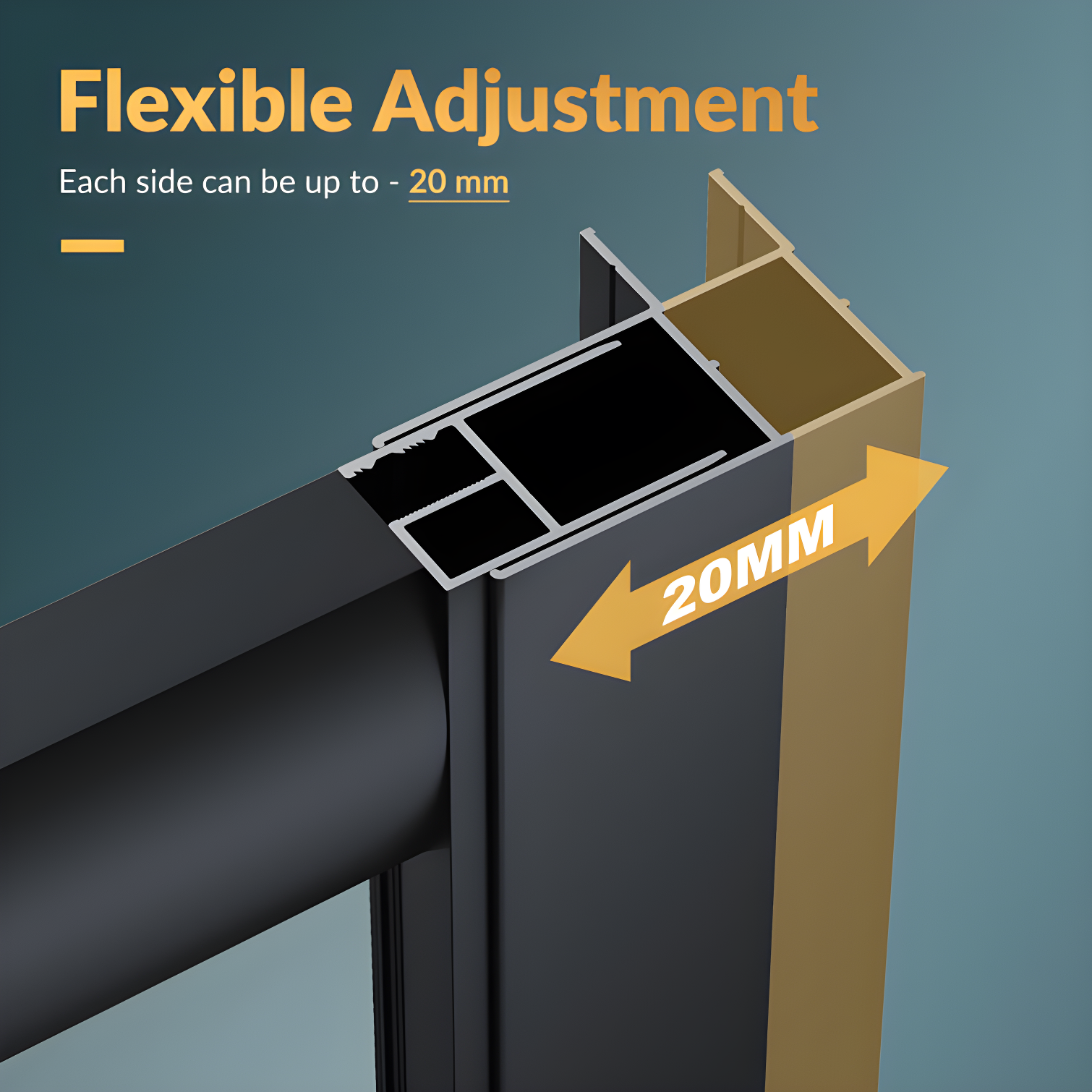 Elegant YJY-BL-343472GD-01 34"D x 34"W x 72"H Framed Square Shower Enclosure with 1/4"Clear Tempered Glass Shower Door