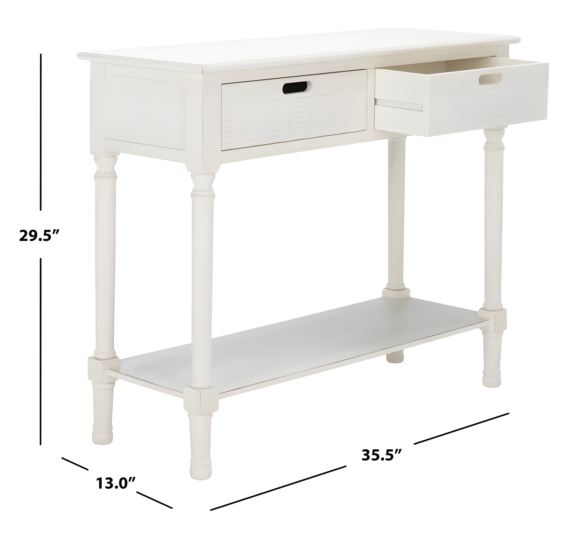 Landers 2 Drawer Console Table - CNS5710A - Off-White - Safavieh
