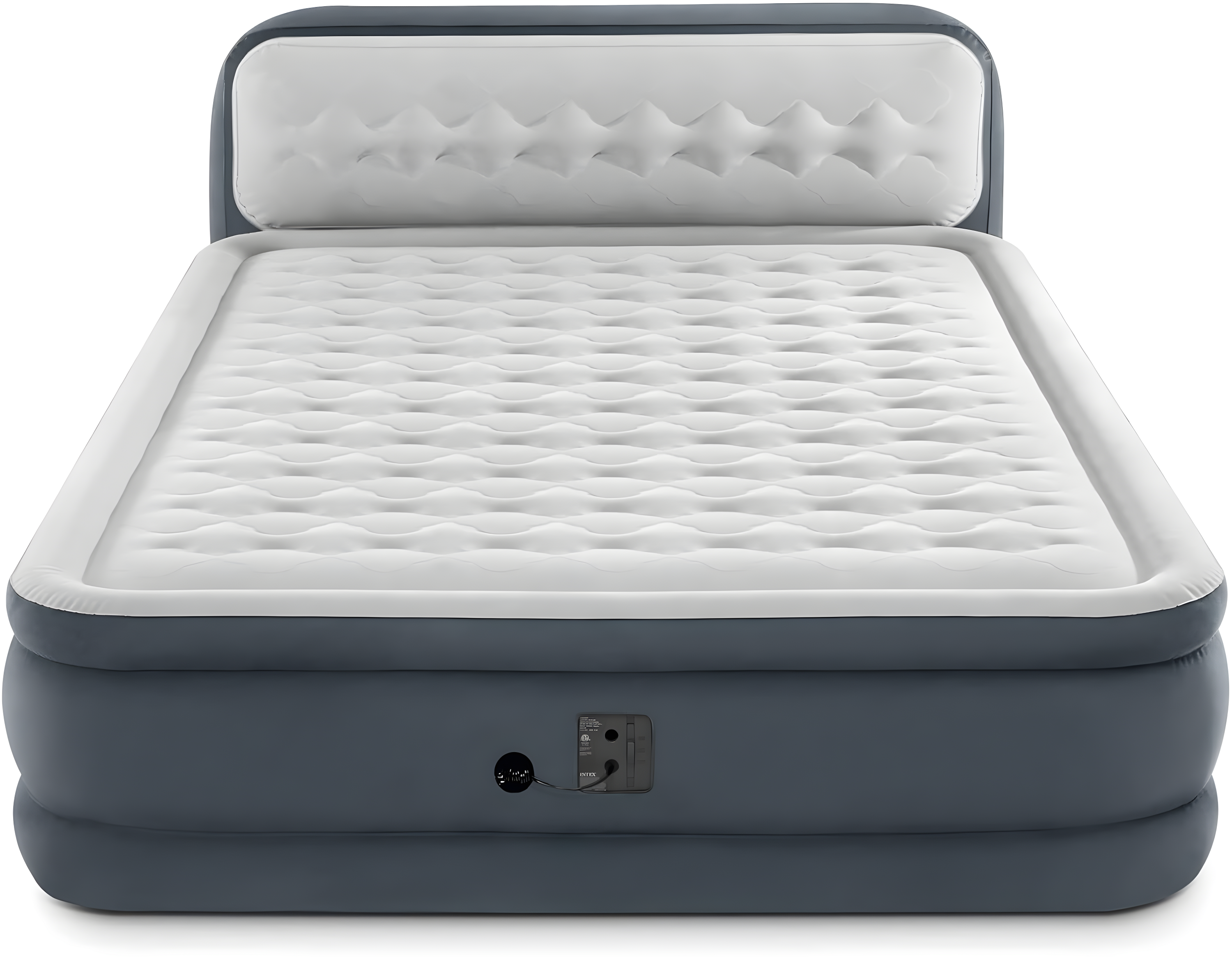 Intex Intex Dura-Beam Deluxe Ultra Plush Headboard Queen Mattress with Built-In Pump