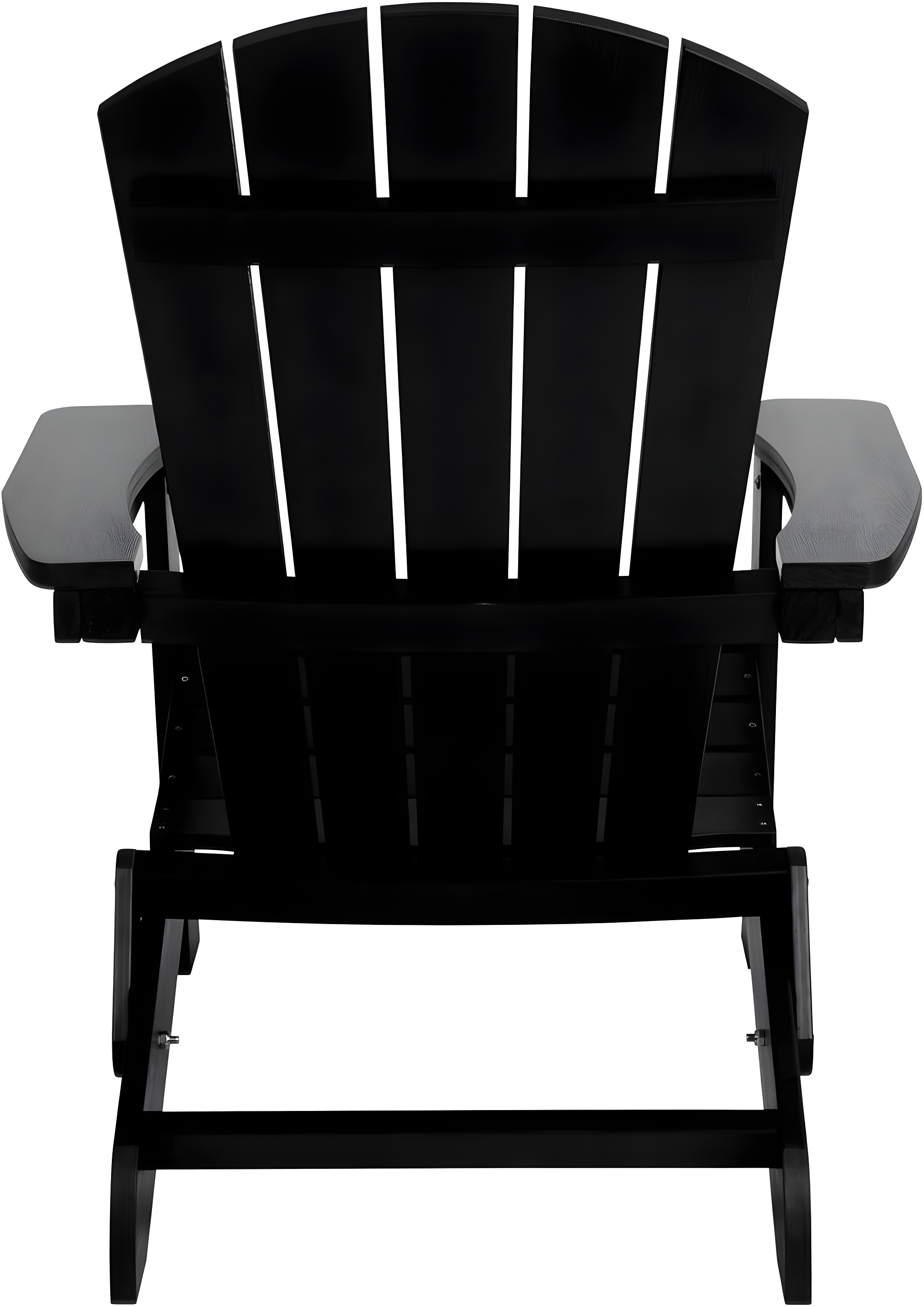 Flash Furniture Charlestown All-Weather Poly Resin Indoor/Outdoor Folding Adirondack Chair in Black