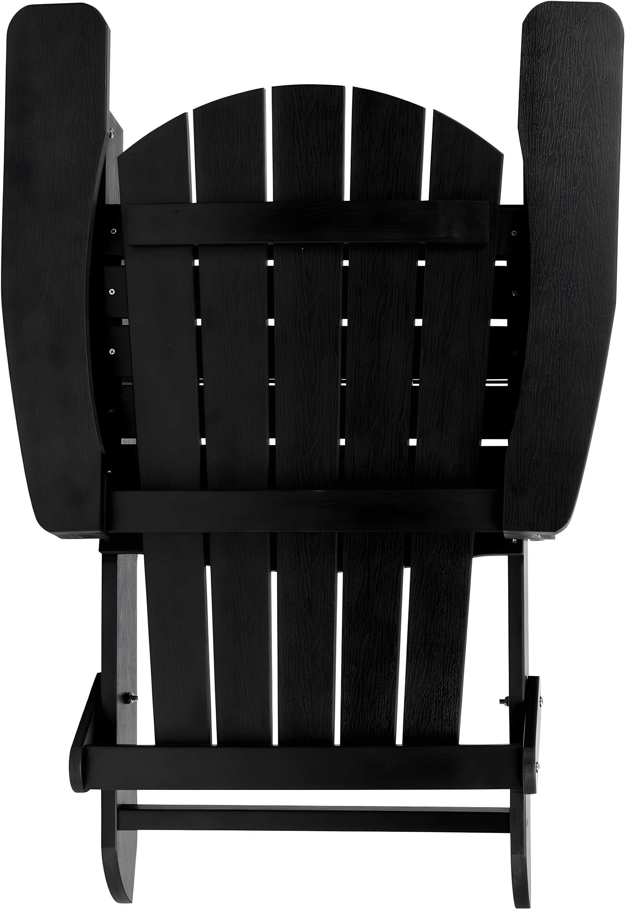 Flash Furniture Charlestown All-Weather Poly Resin Indoor/Outdoor Folding Adirondack Chair in Black