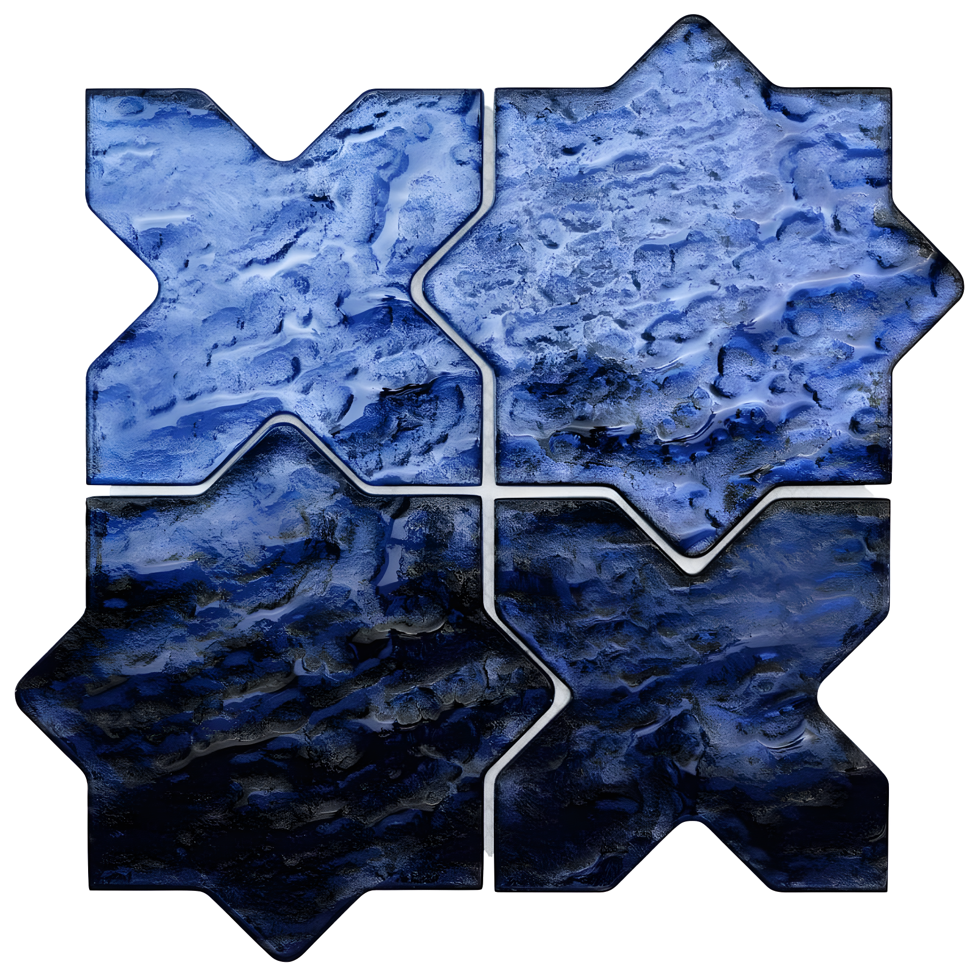 Karma 8.34 In. X 8.34 In. Star Cross Polished Glass Mosaic Wall Tile (0.48 Sq. Ft. / Each)