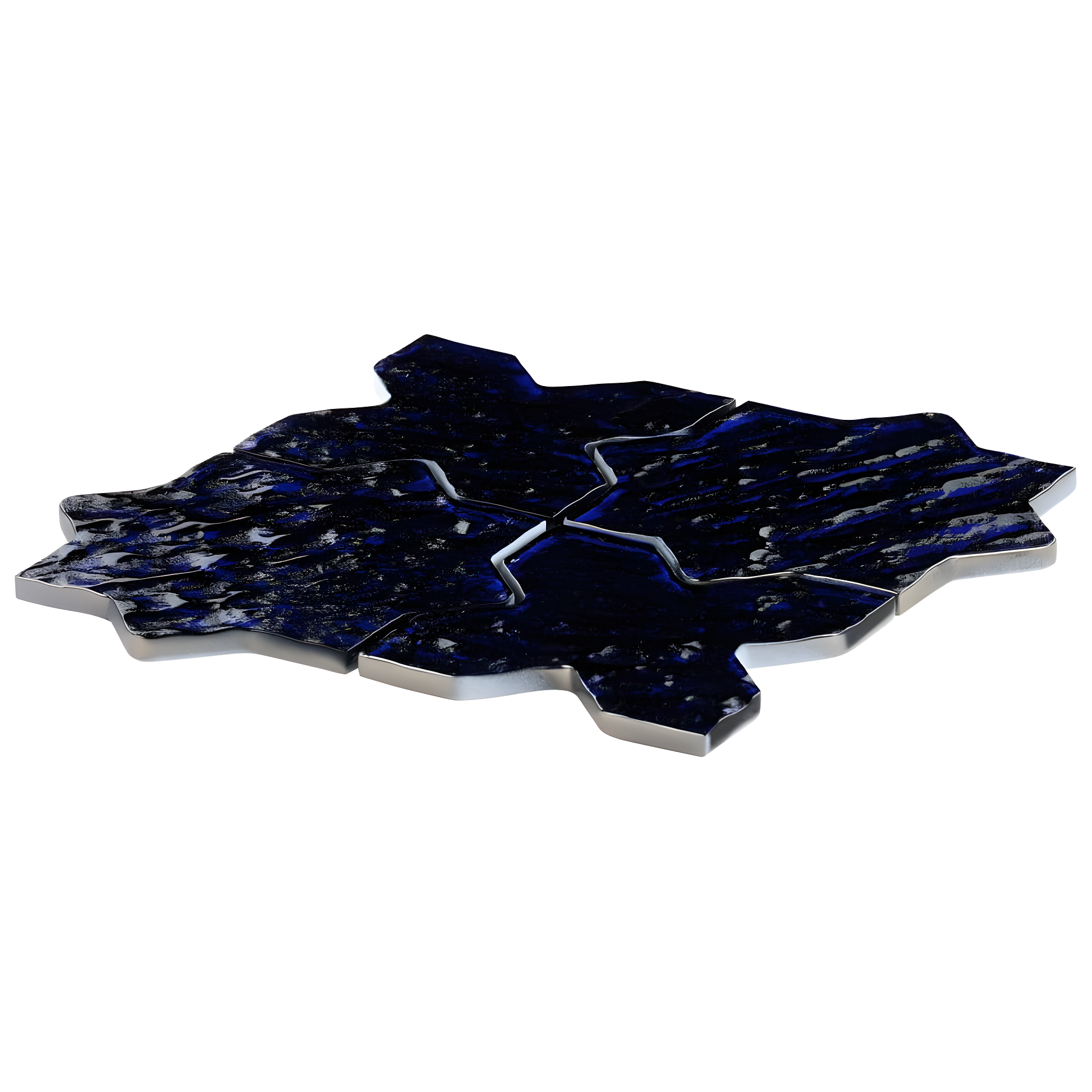 Karma 8.34 In. X 8.34 In. Star Cross Polished Glass Mosaic Wall Tile (0.48 Sq. Ft. / Each)