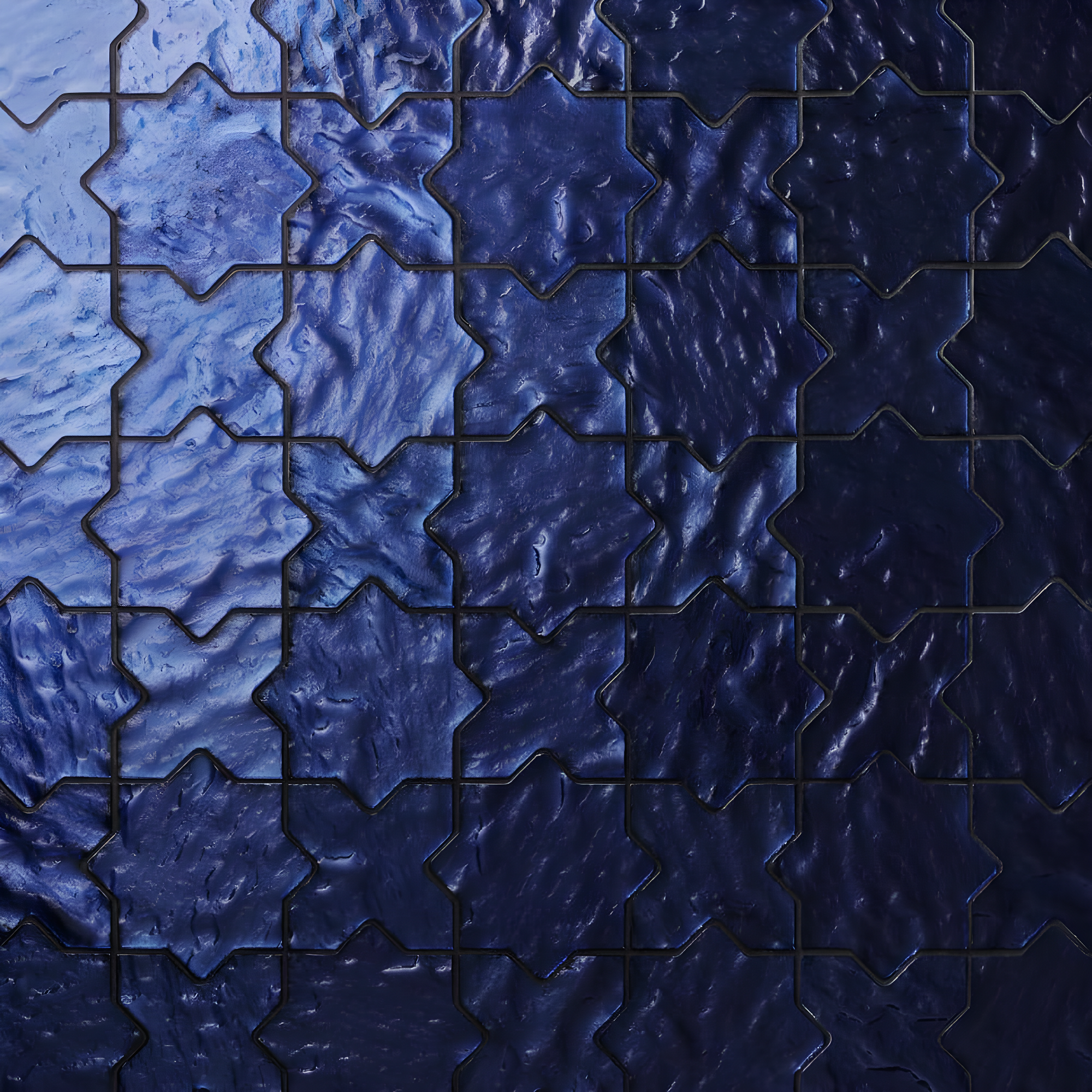 Karma 8.34 In. X 8.34 In. Star Cross Polished Glass Mosaic Wall Tile (0.48 Sq. Ft. / Each)
