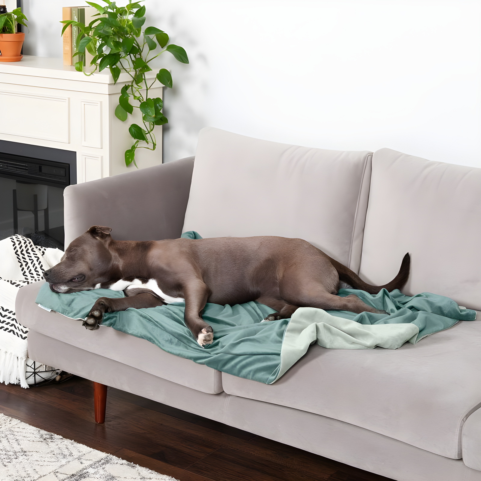 FurHaven Waterproof Faux Velvet Throw Blanket