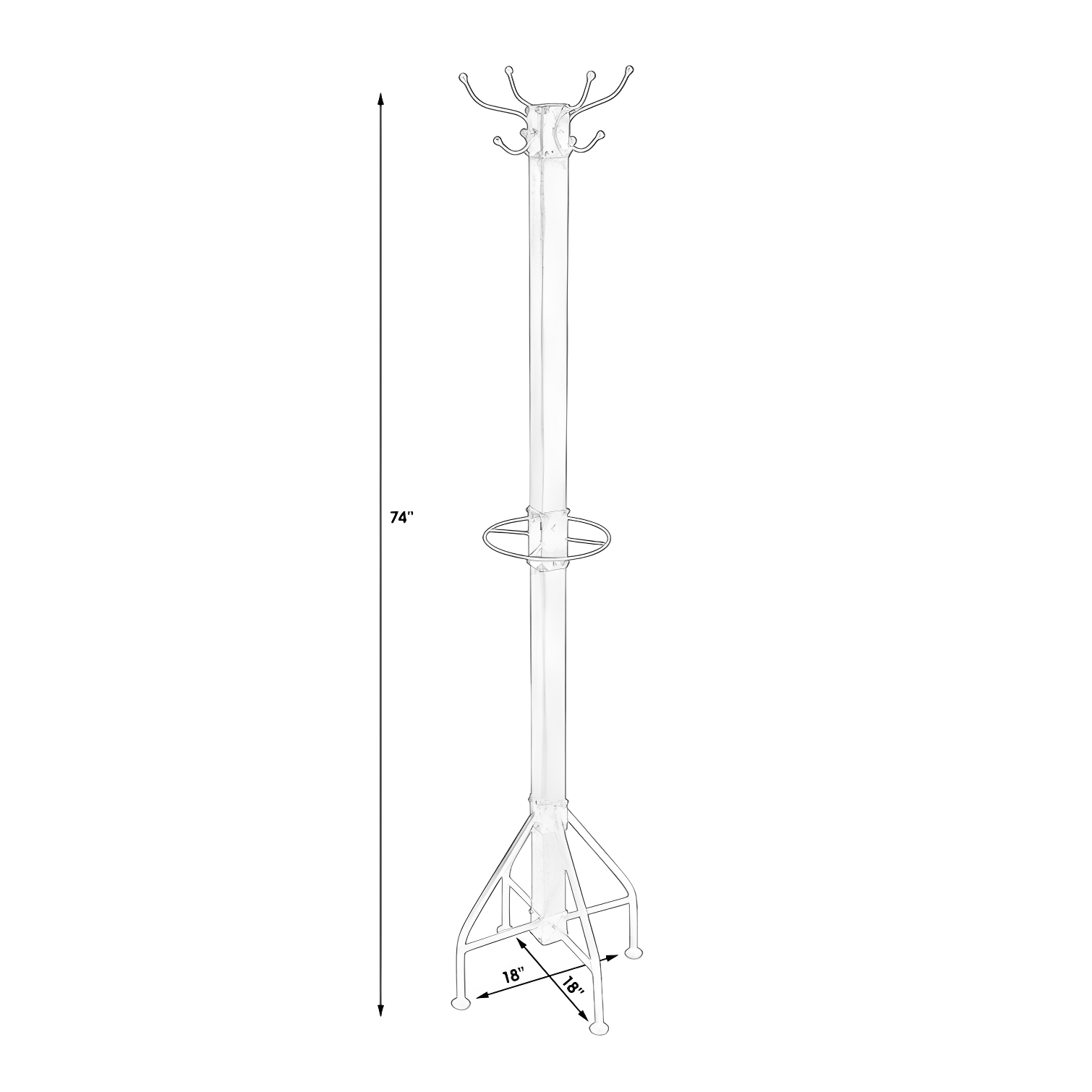 Donan 8 - Hooks Freestanding Coat Rack