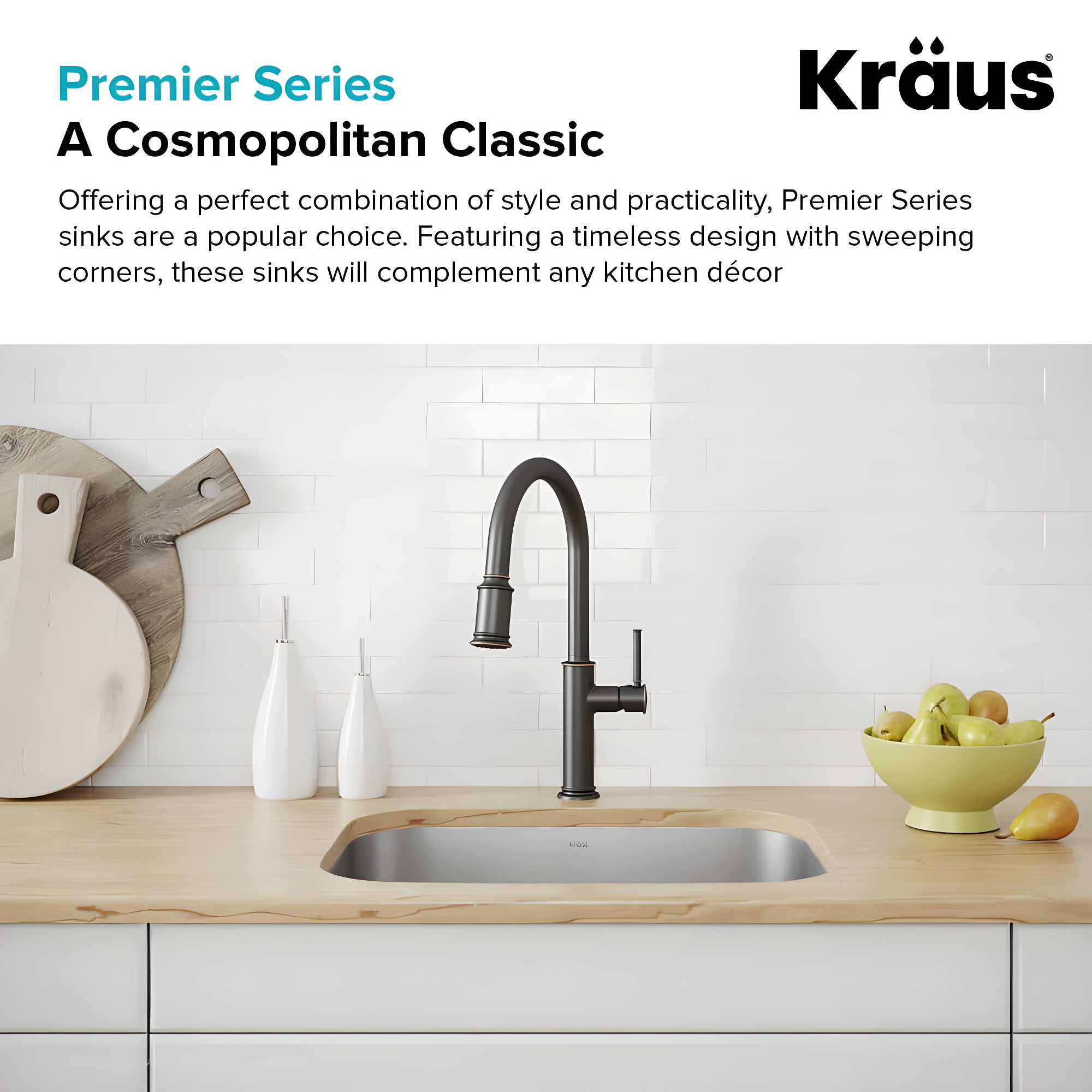 KRAUS Premier Undermount Single Bowl 18-Gauge Stainless Steel Kitchen Sink
