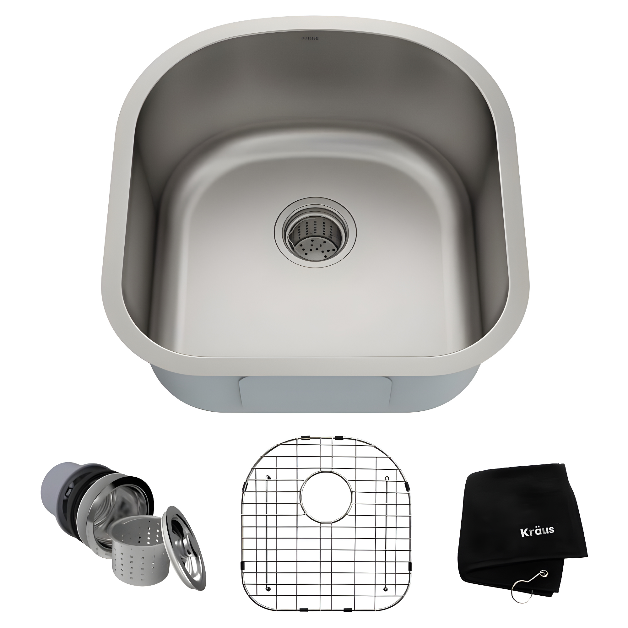 KRAUS Premier Undermount Single Bowl 18-Gauge Stainless Steel Kitchen Sink